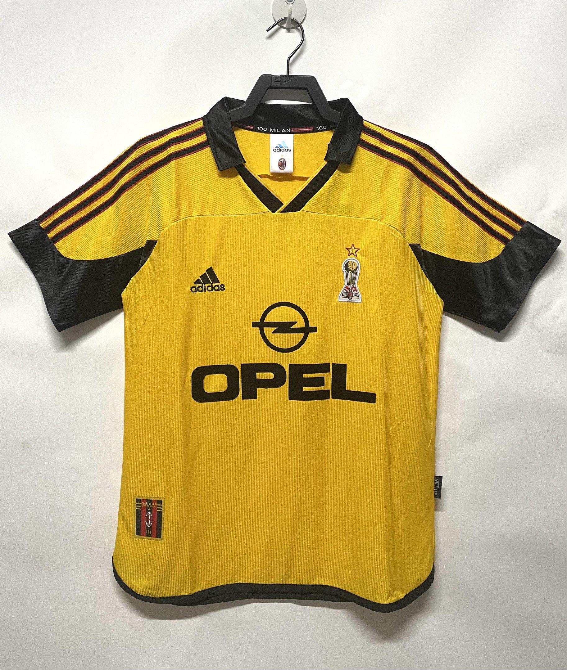 AC Milan 1999/00 Away Retro Men Jersey – Yellow