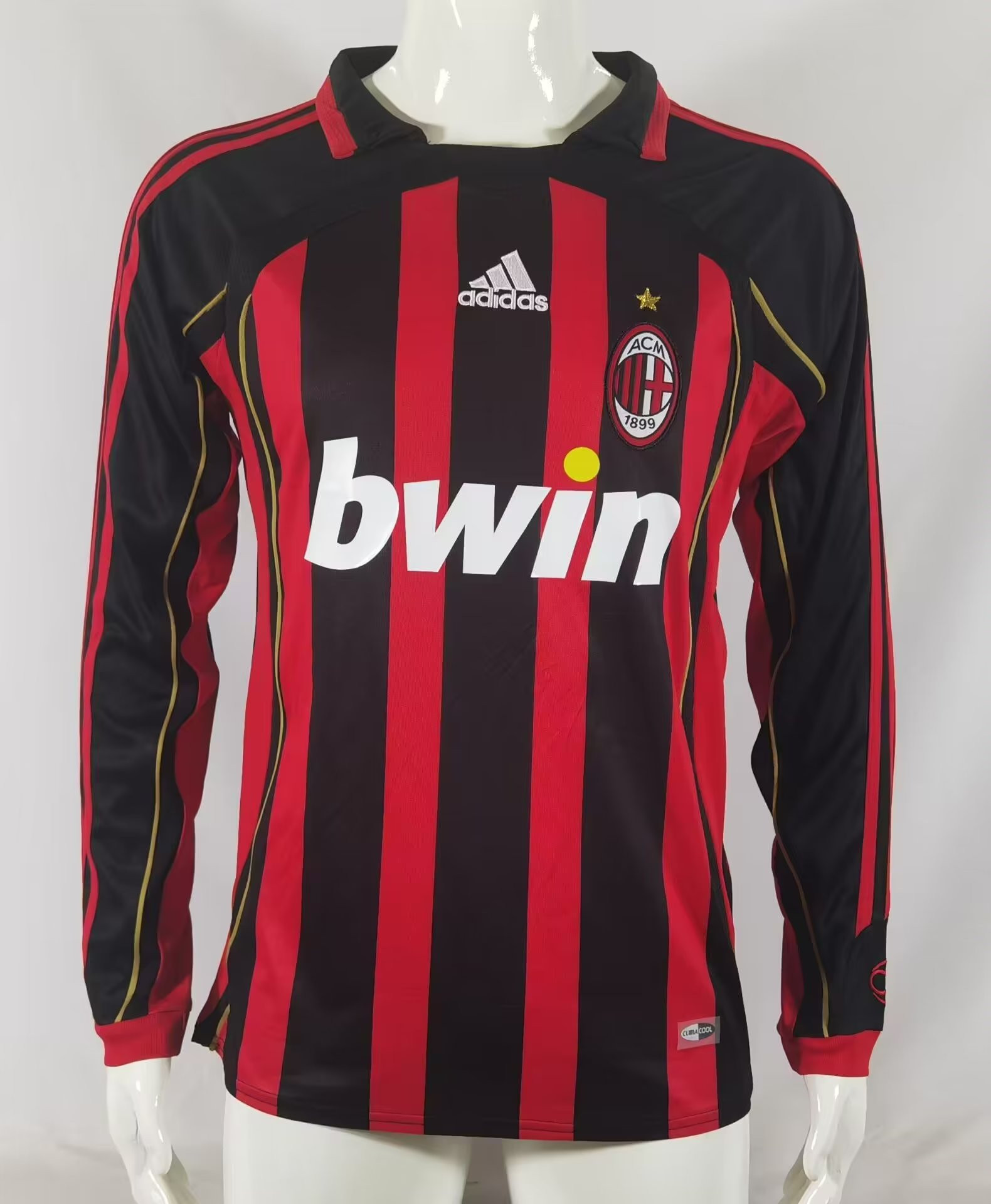 AC Milan 2006 Home Retro Long Sleeve Men Jersey – Black/Red