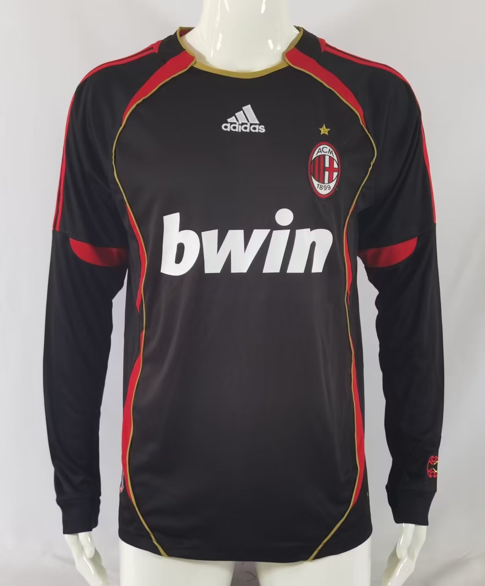 AC Milan 2006 Third Retro Long Sleeve Men Jersey – Black