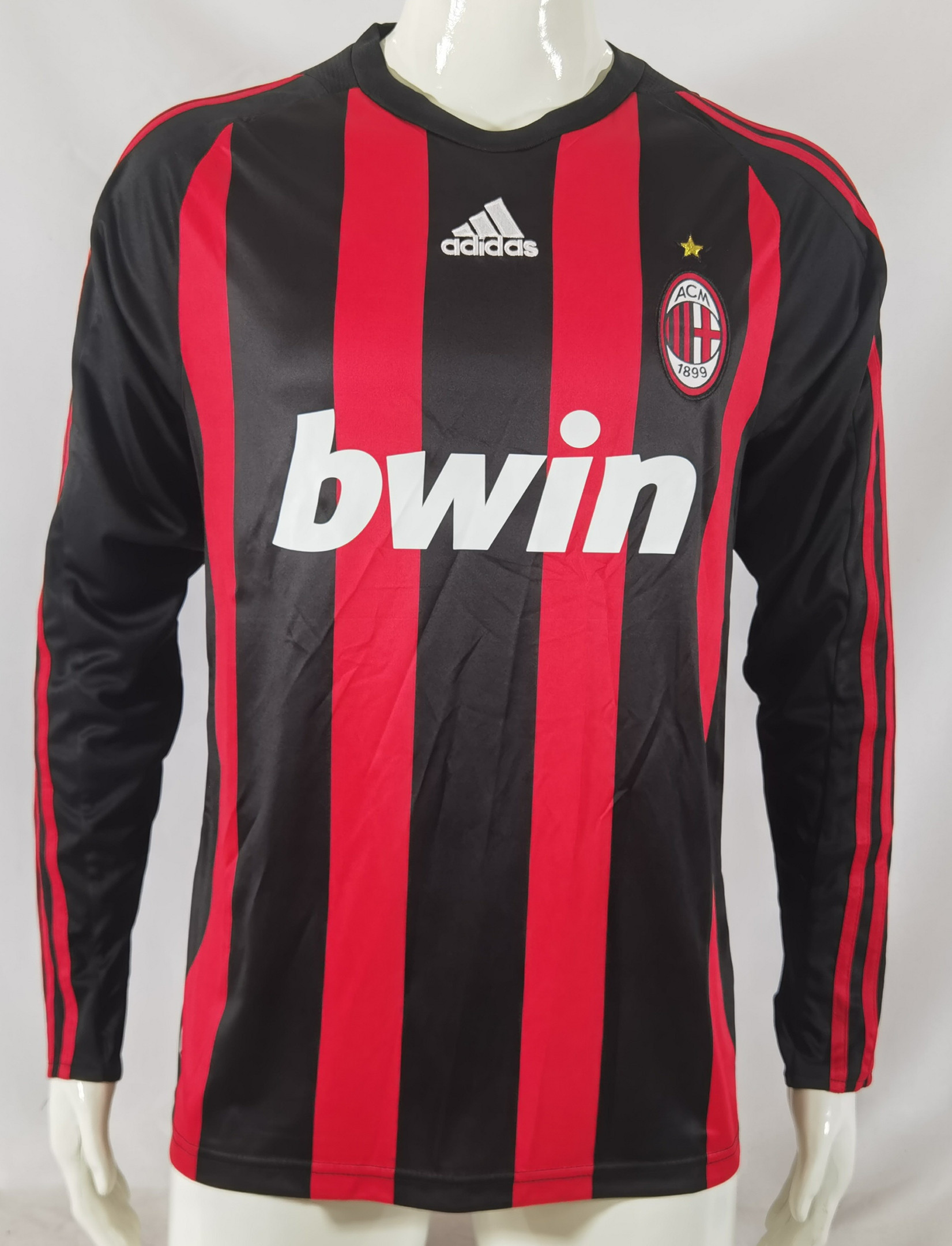 AC Milan 2008/09 Home Retro Long Sleeve Men Jersey – Red/Black