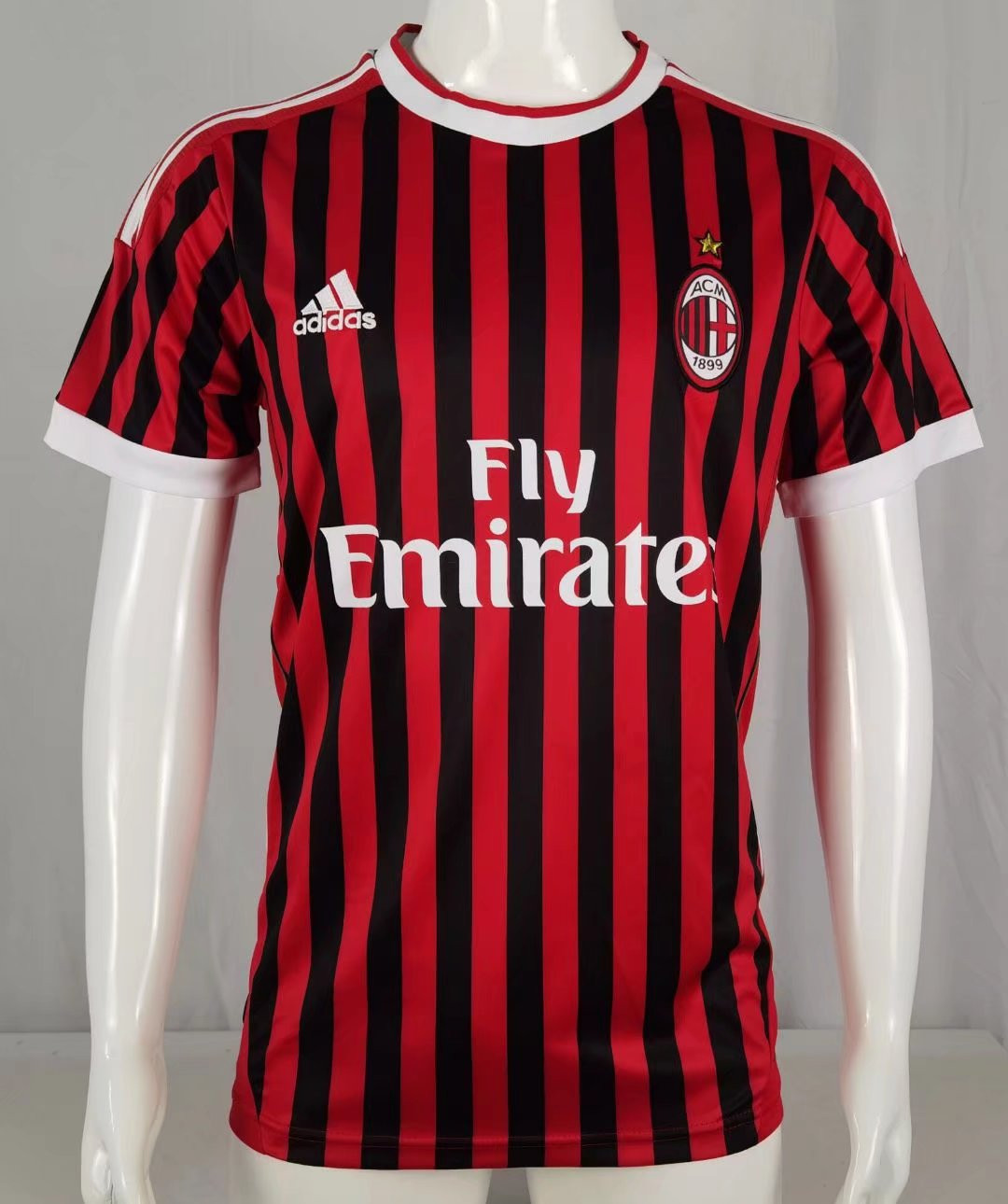 AC Milan 2011/12 Home Retro Men Jersey – Black/Red