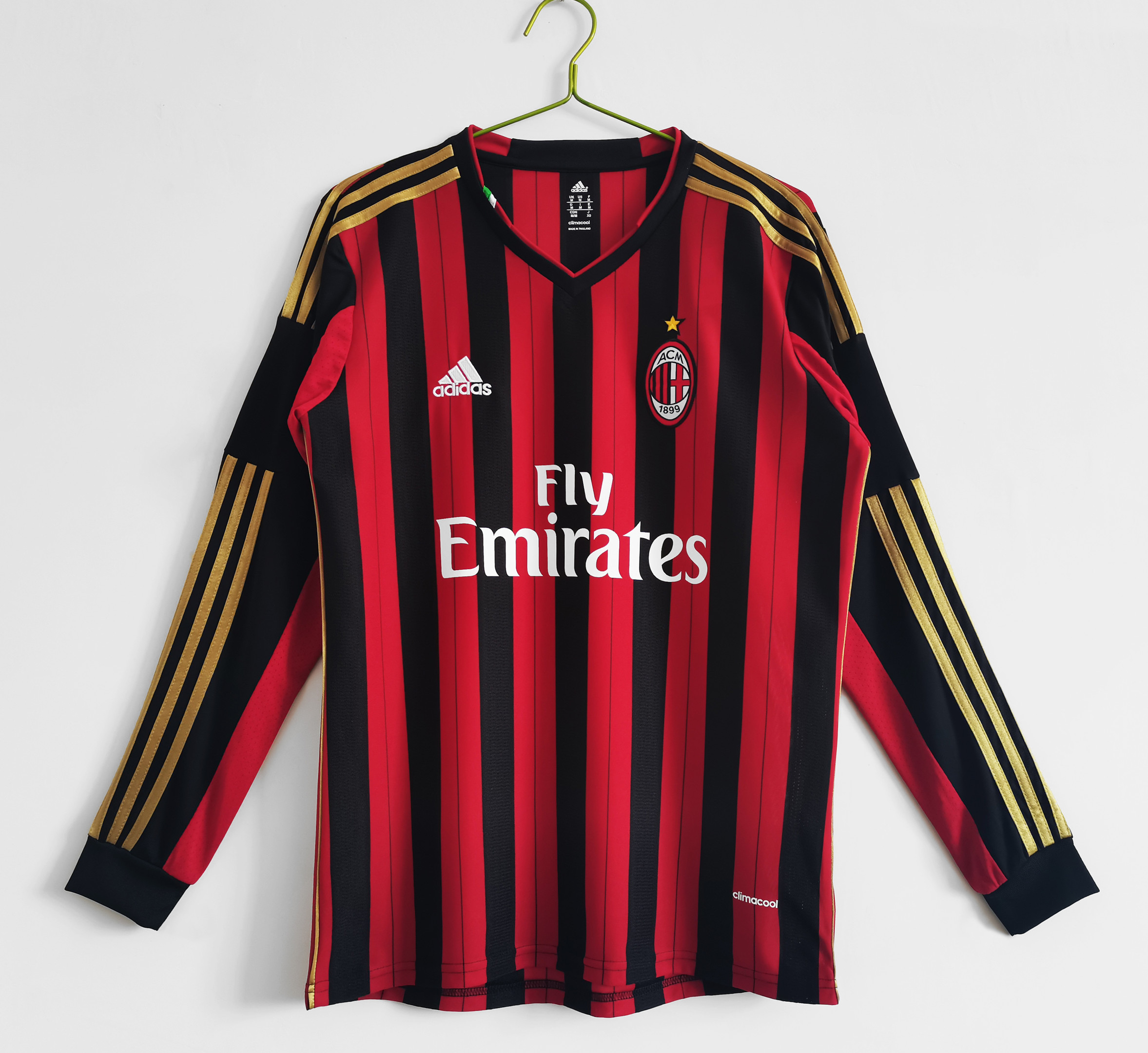 AC Milan 2013/14 Home Retro Long Sleeve Men Jersey – Red