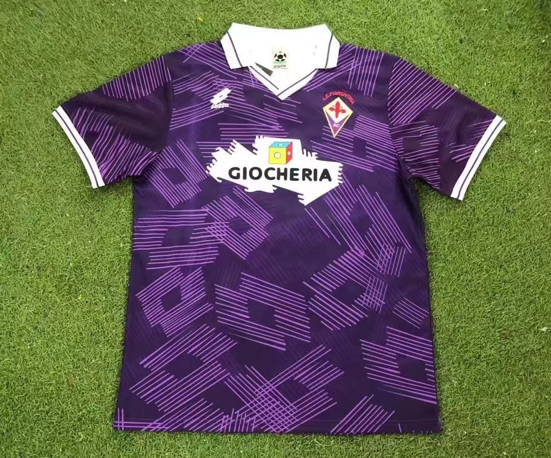 ACF Fiorentina 1991/92 Home Retro Men Jersey – Purple