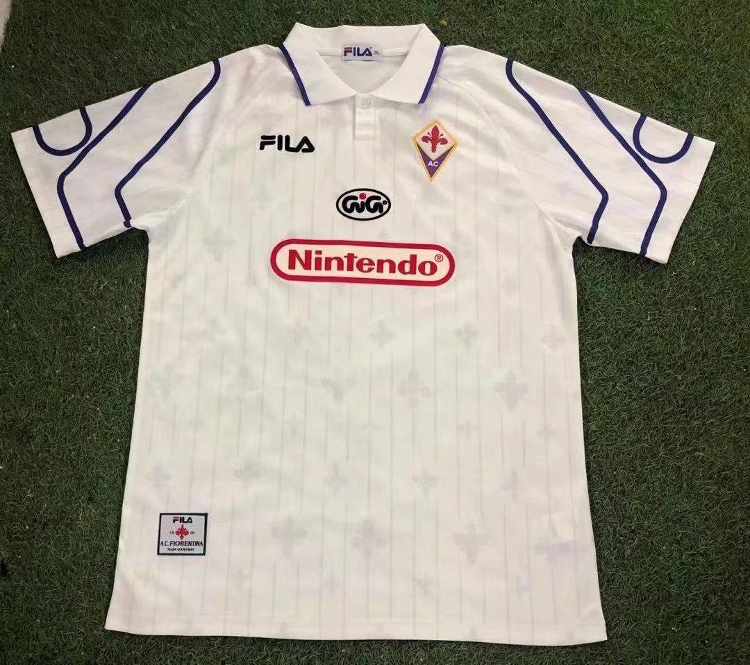ACF Fiorentina 1997/98 Away Retro Men Jersey – White