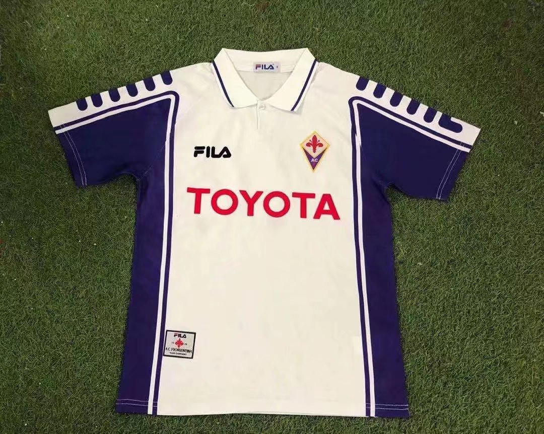 ACF Fiorentina 1999/2000 Away Retro Men Jersey – White