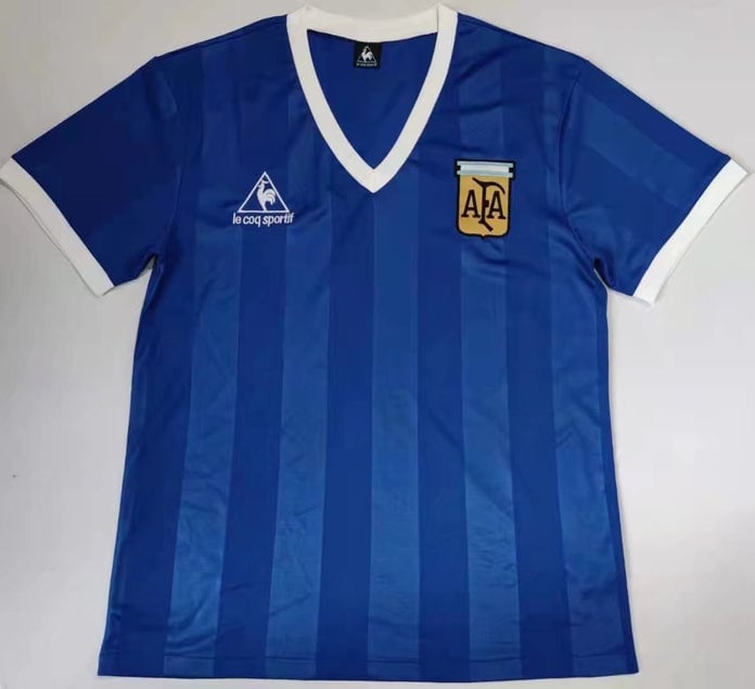 Argentina 1986 Away Retro Men Jersey – Blue