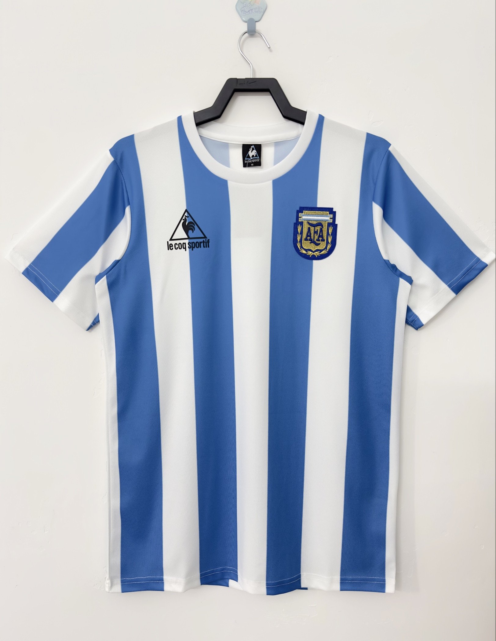 Argentina 1986 Home Retro Jersey – Men, White Blue