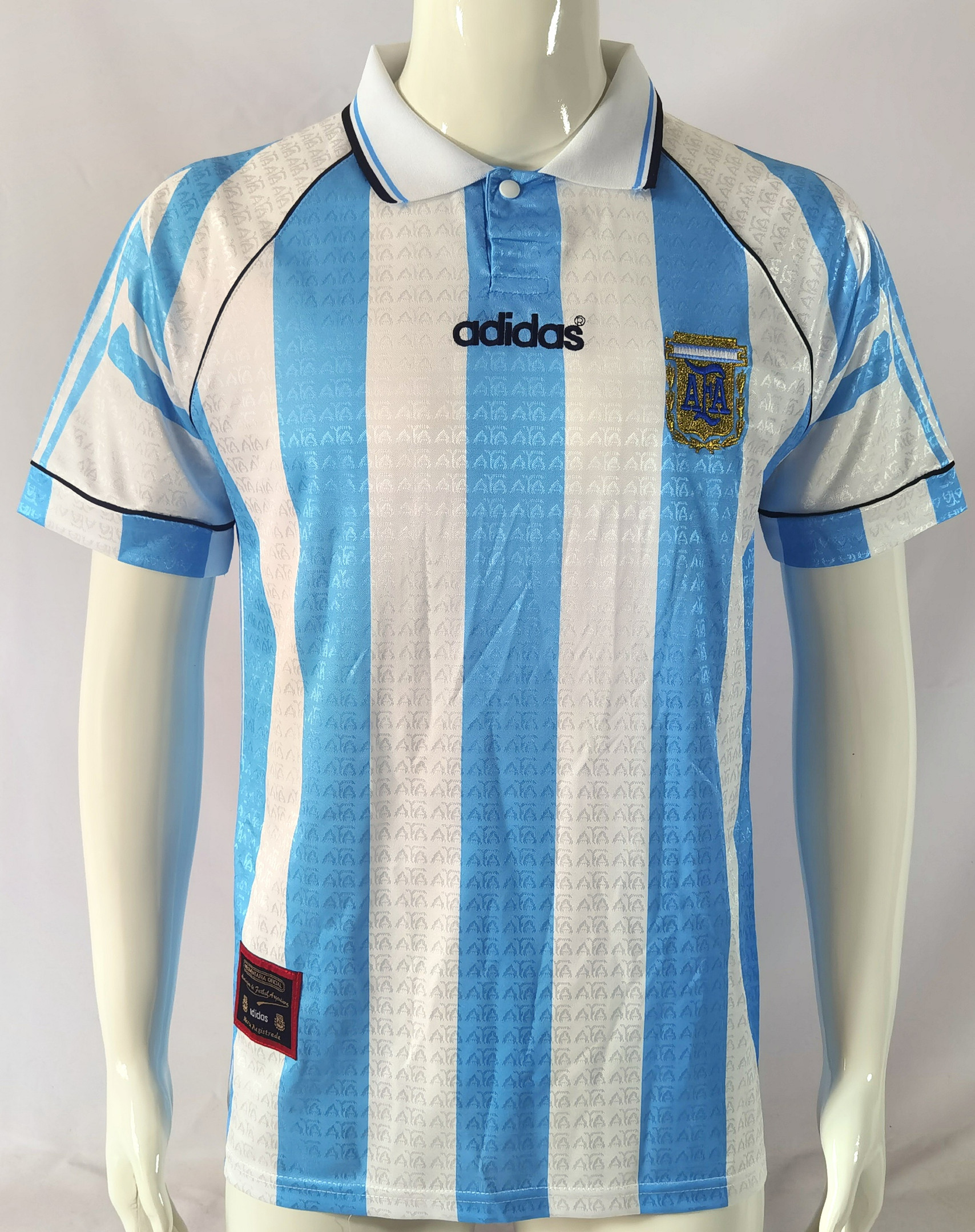 Argentina 1996 Home Retro Men Jersey – Sky Blue