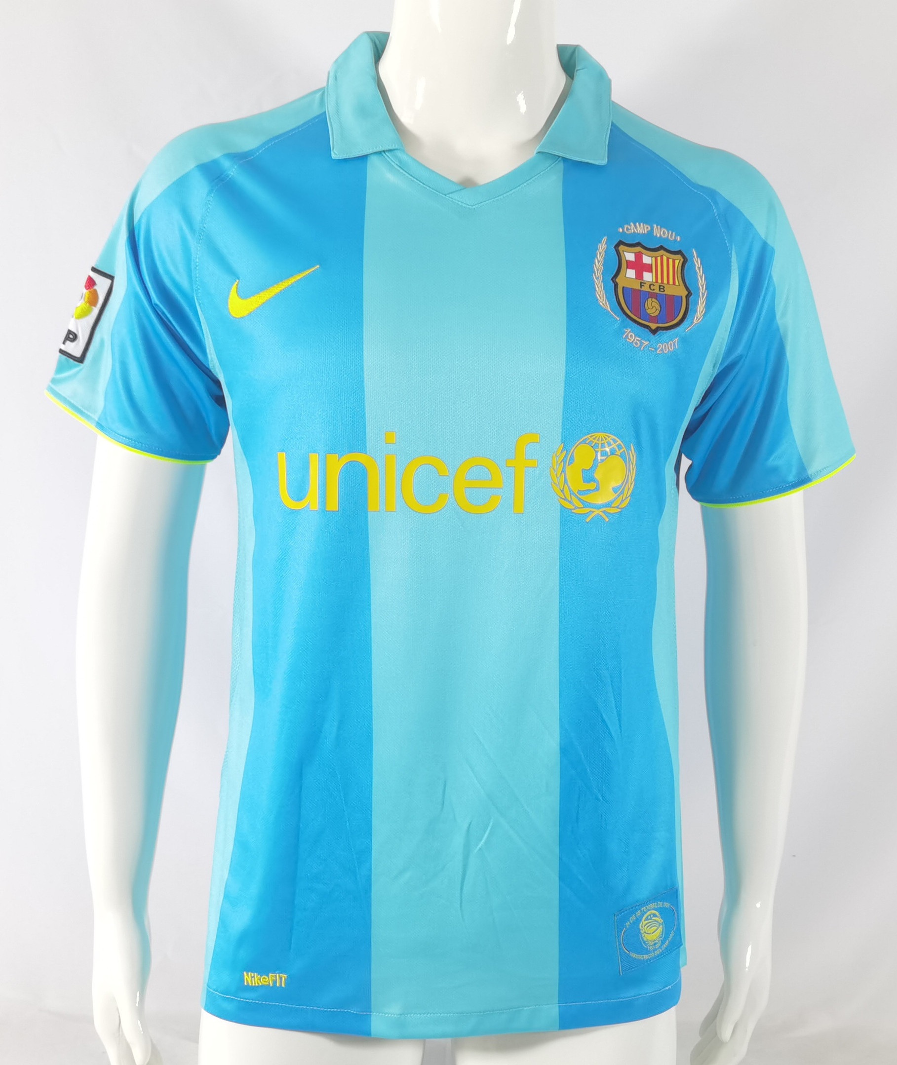 Barcelona 2007/08 Away Retro Men Jersey – Blue
