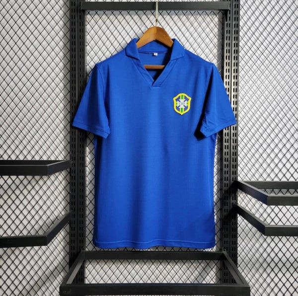 Brazil 1957 Away Retro Men Jersey – Blue