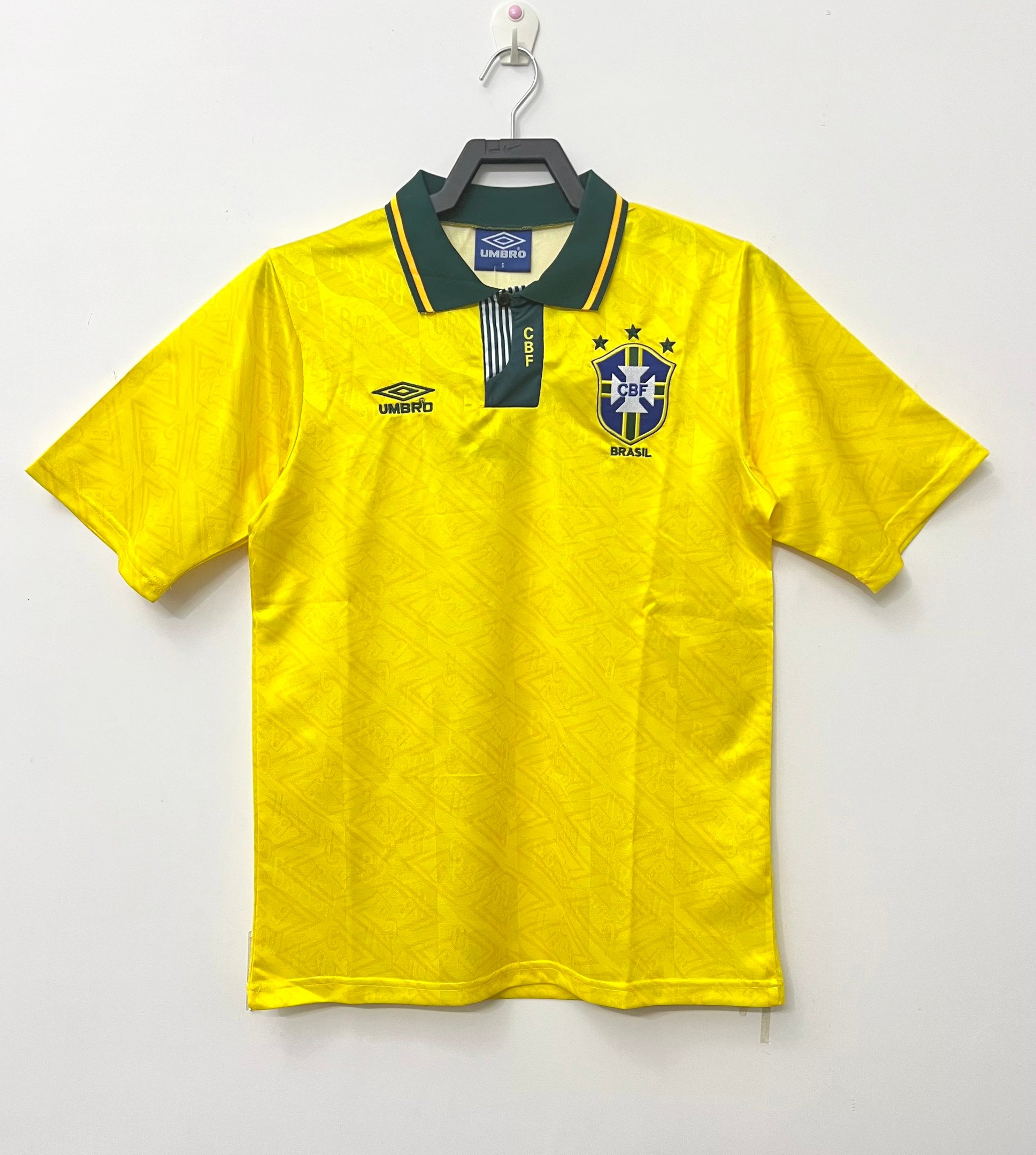 Brazil 1991-1993 Home Retro Jersey – Men Yellow