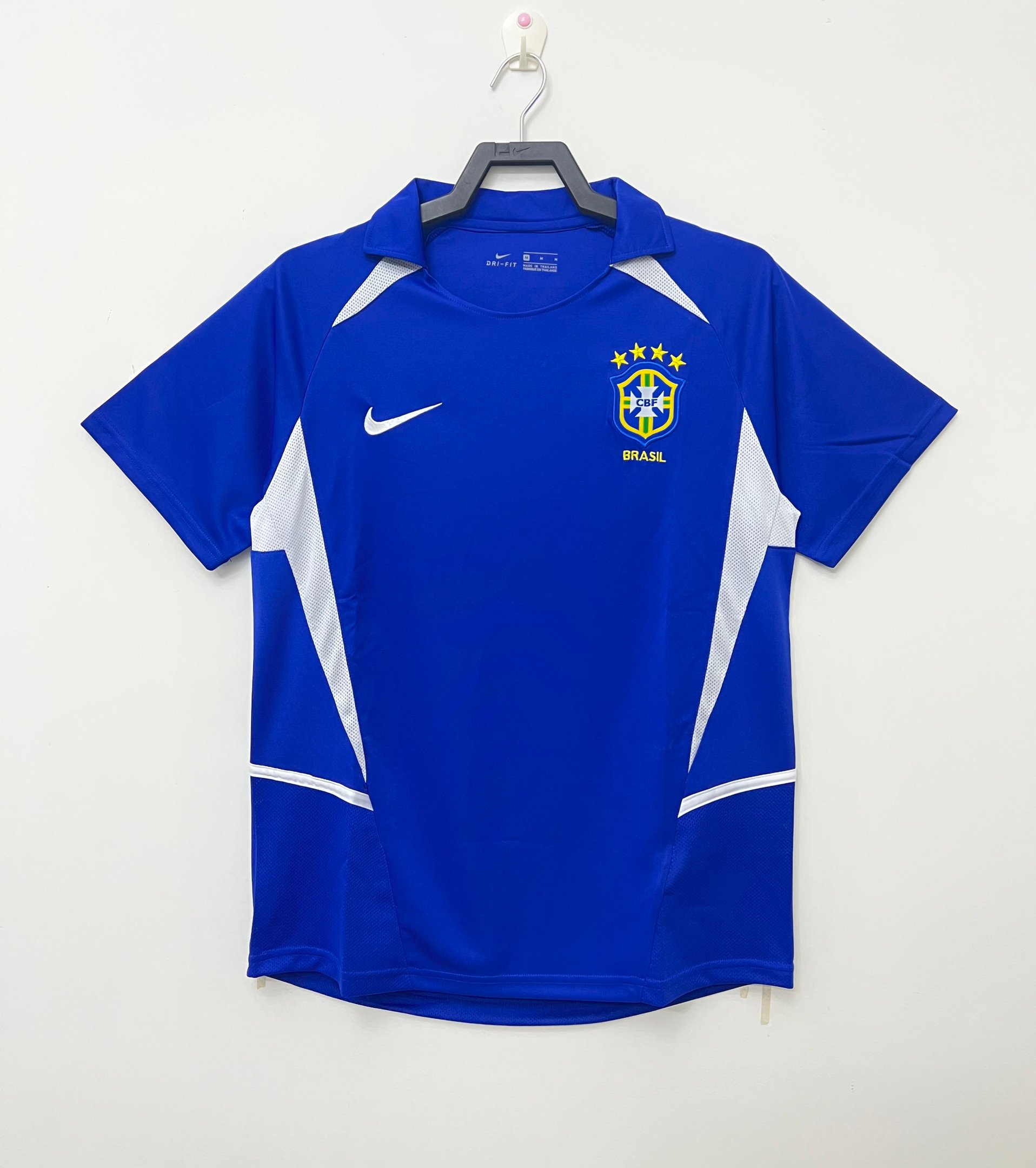 Brazil 2002 Away Retro Jersey – Men Blue