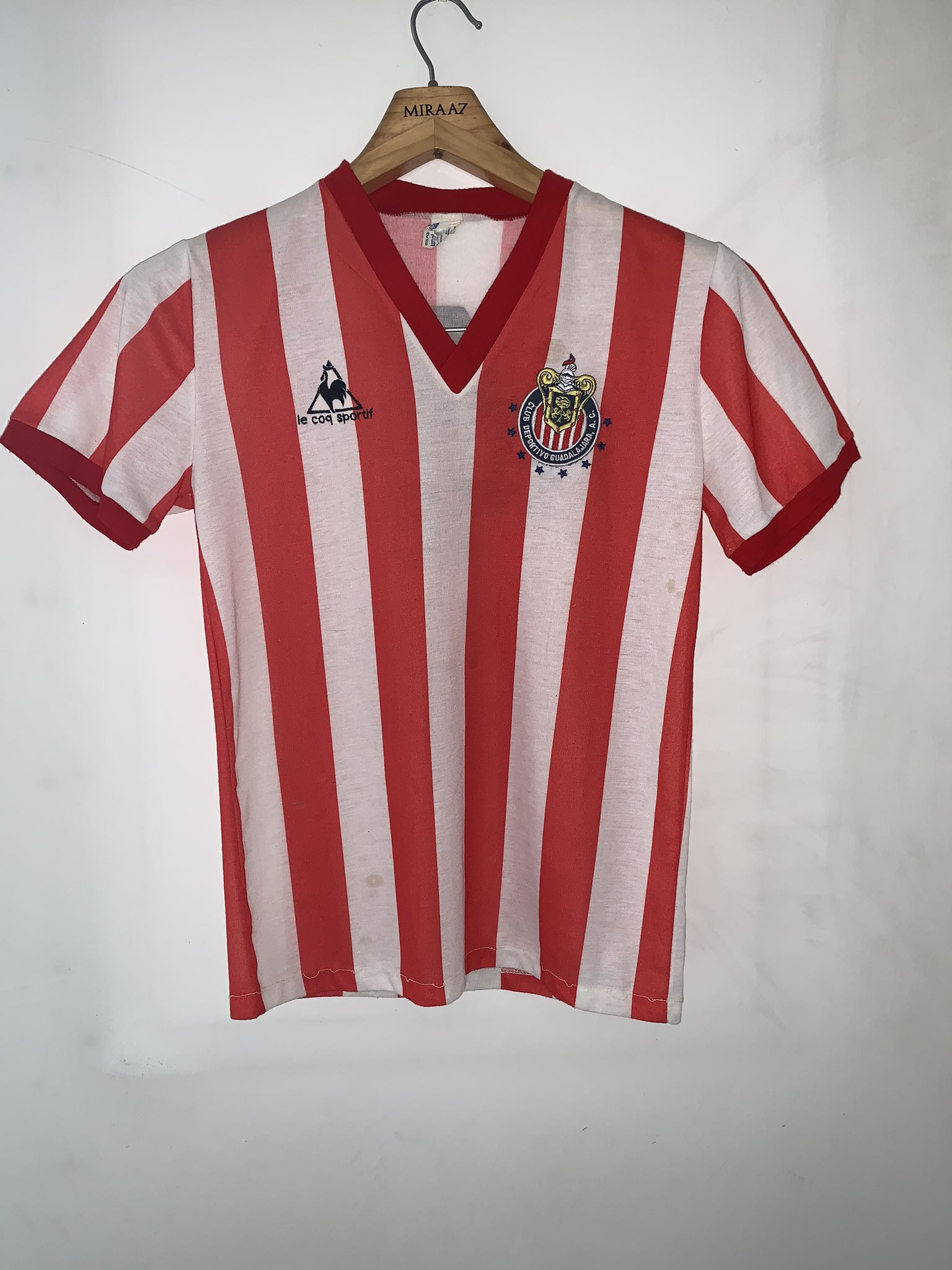 C.D. Guadalajara 1986/87 Home Retro Men Jersey – White/Red