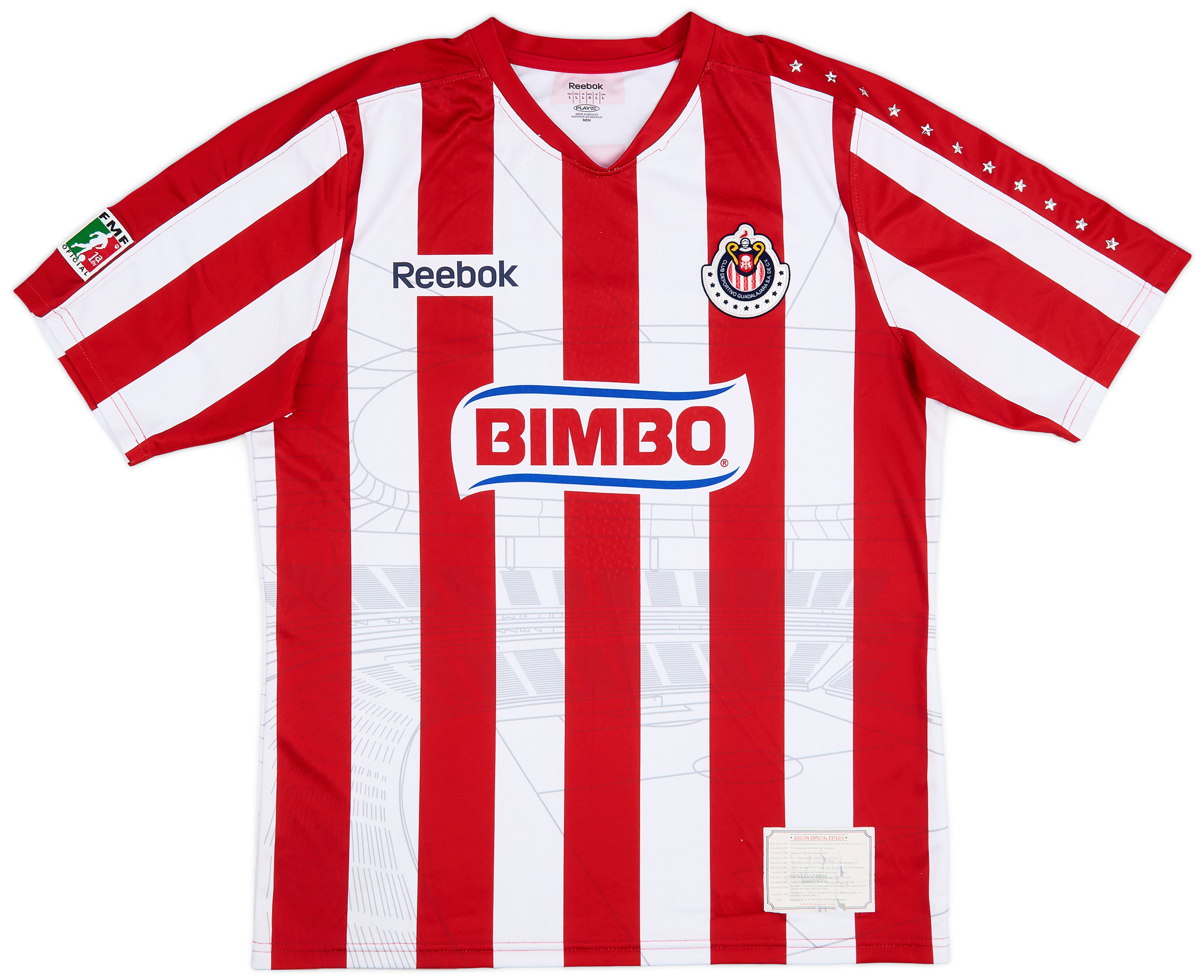 C.D. Guadalajara 2010/11 Home Retro Men Jersey – White/Red