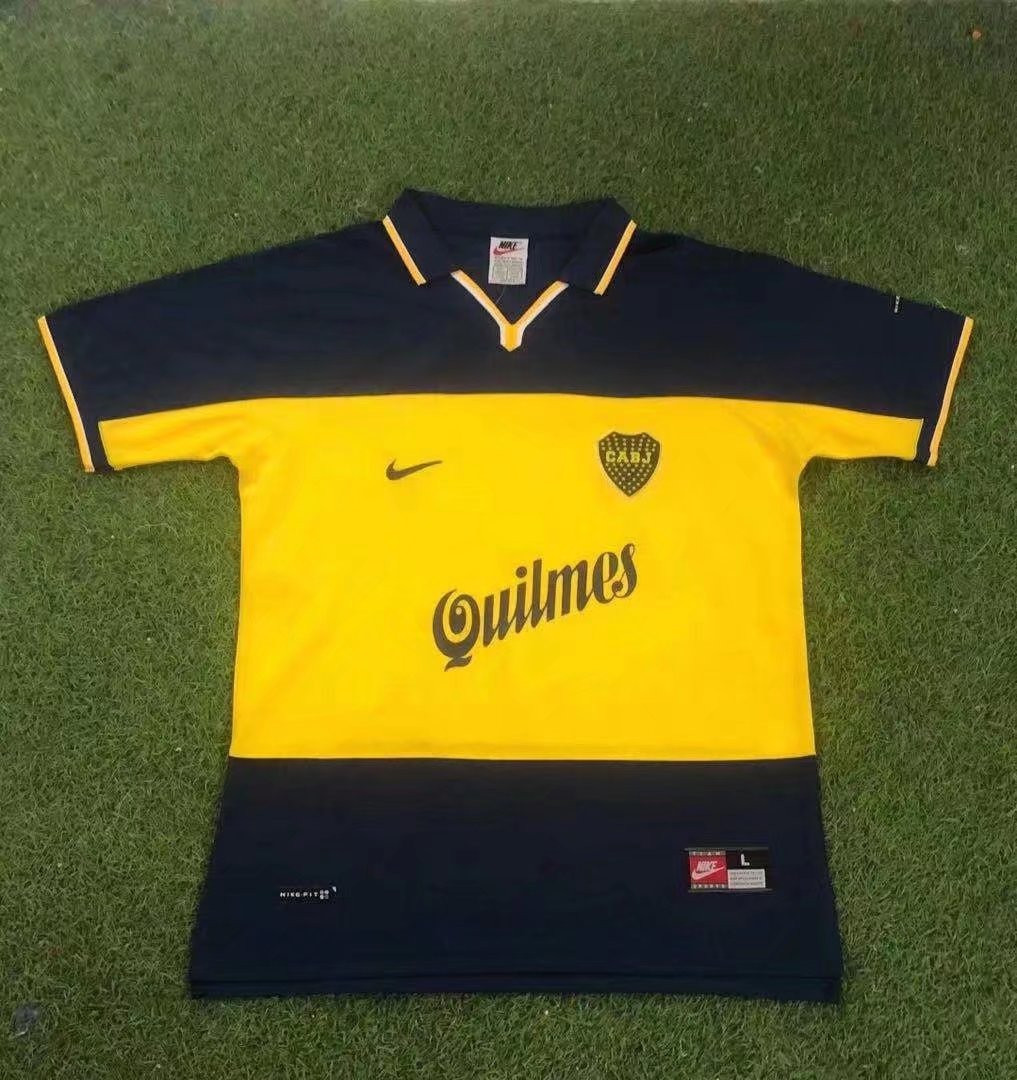 Club Atlético Boca Juniors 1999/2000 Home Retro Men Jersey – Navy/Yellow