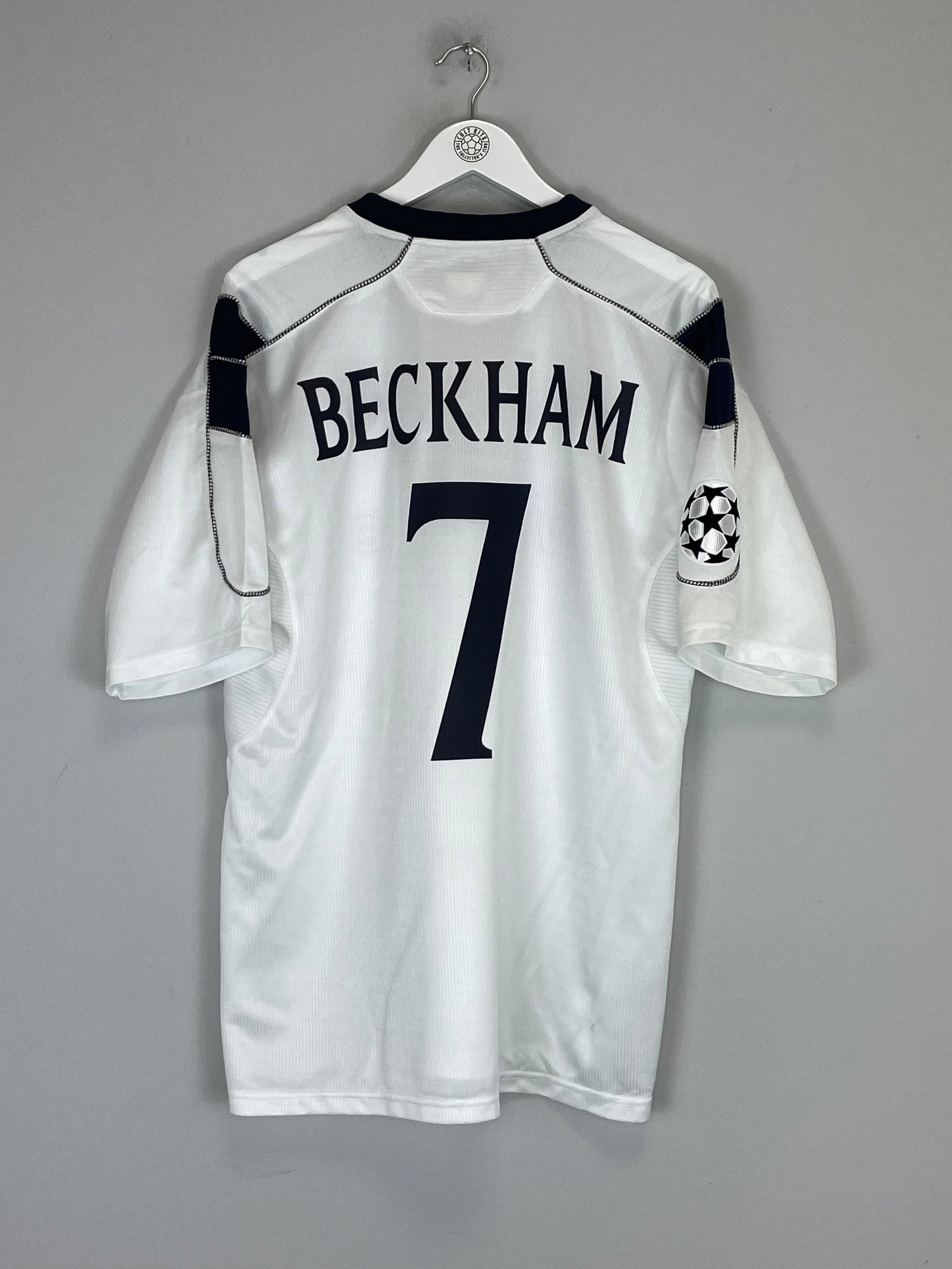 David Beckham 7 Manchester United 2000/01 Away Men Retro Jersey – White