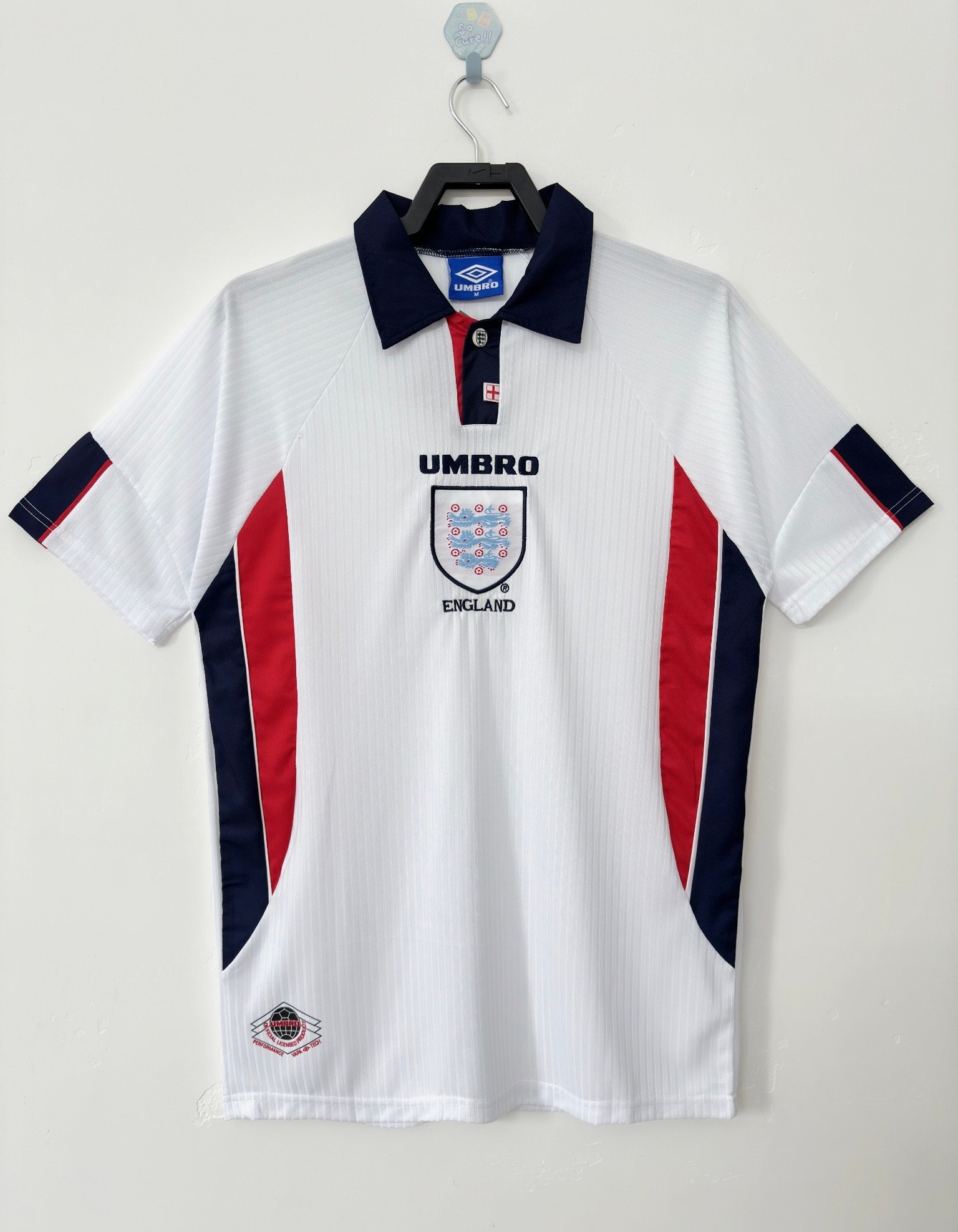 England 1998 Home Retro Jersey – Men, White