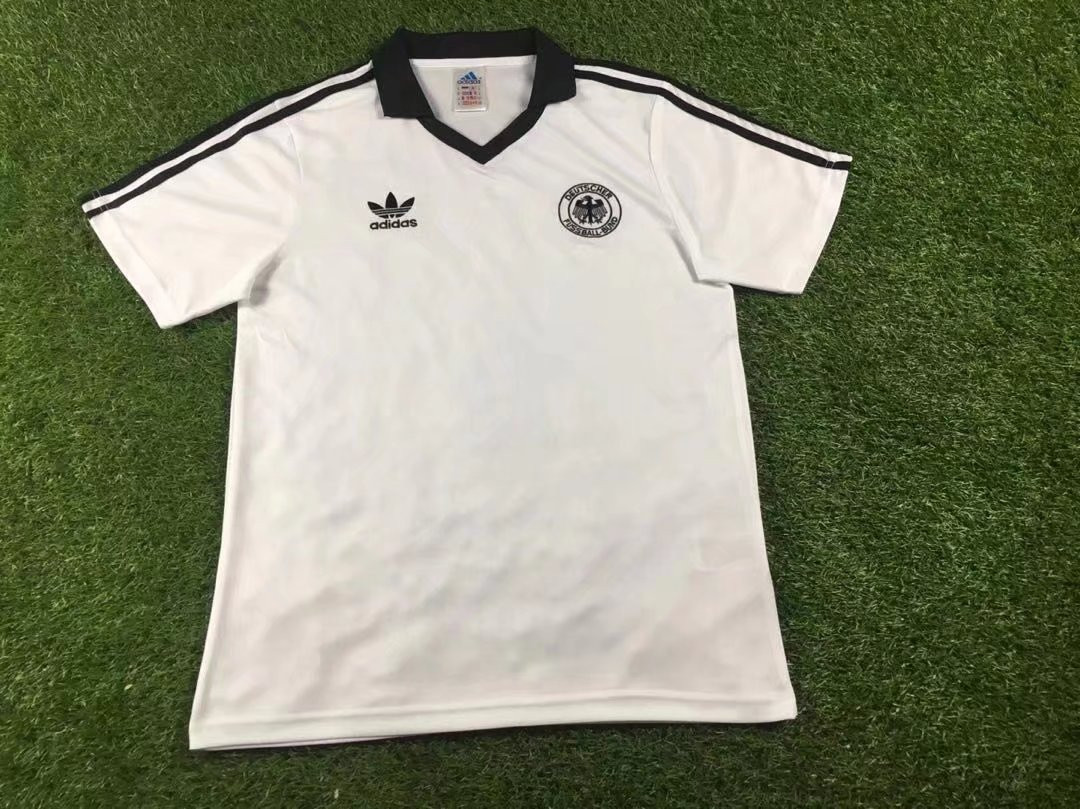 Germany 1980 Home Retro Men Jersey – White