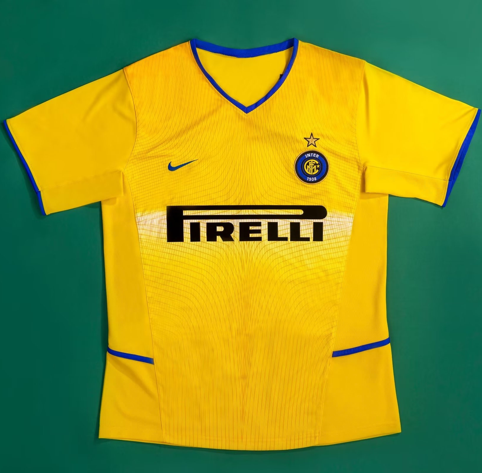 Inter Milan 2002/03 Third Retro Men Jersey – Yellow