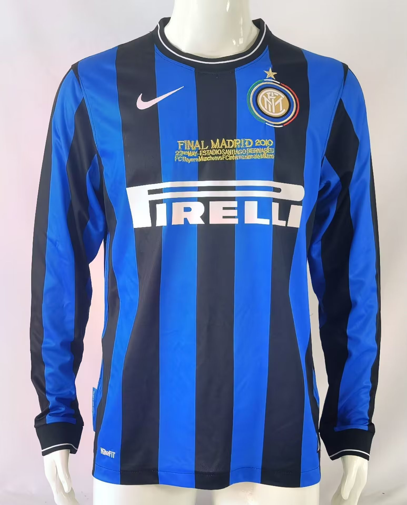 Inter Milan 2009/10 Home Retro Long Sleeve Men Jersey – Blue