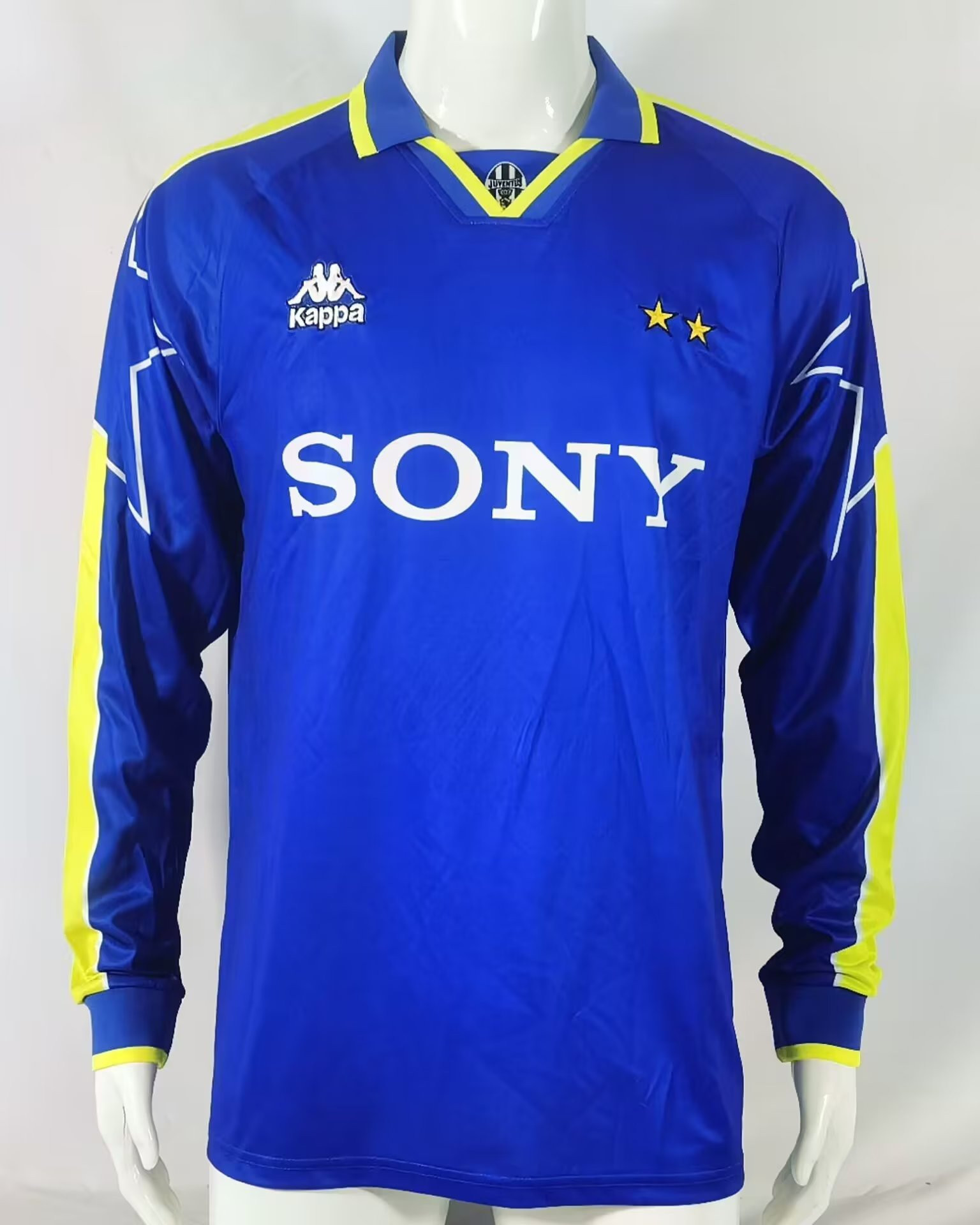 Juventus 1996/97 Away Retro Long Sleeve Men Jersey – Blue