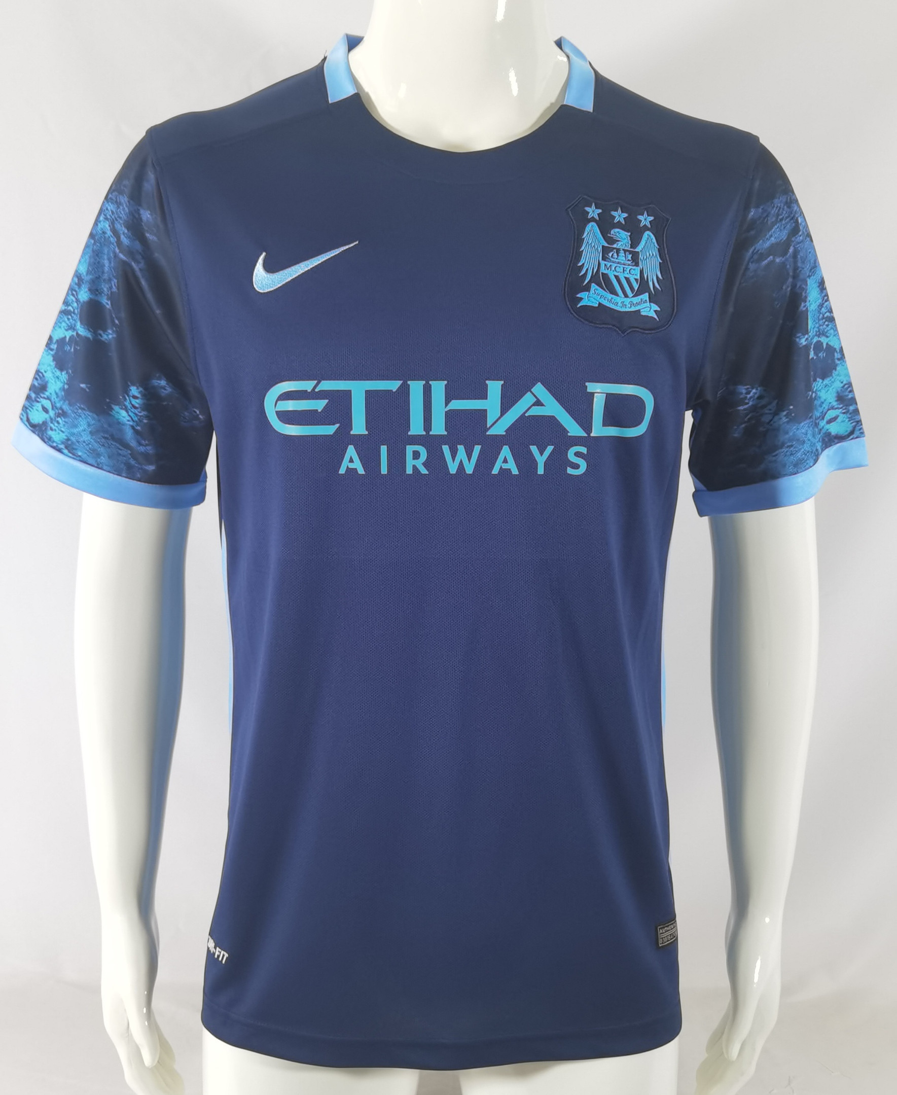 Manchester City 2015/16 Away Retro Men Jersey – Navy
