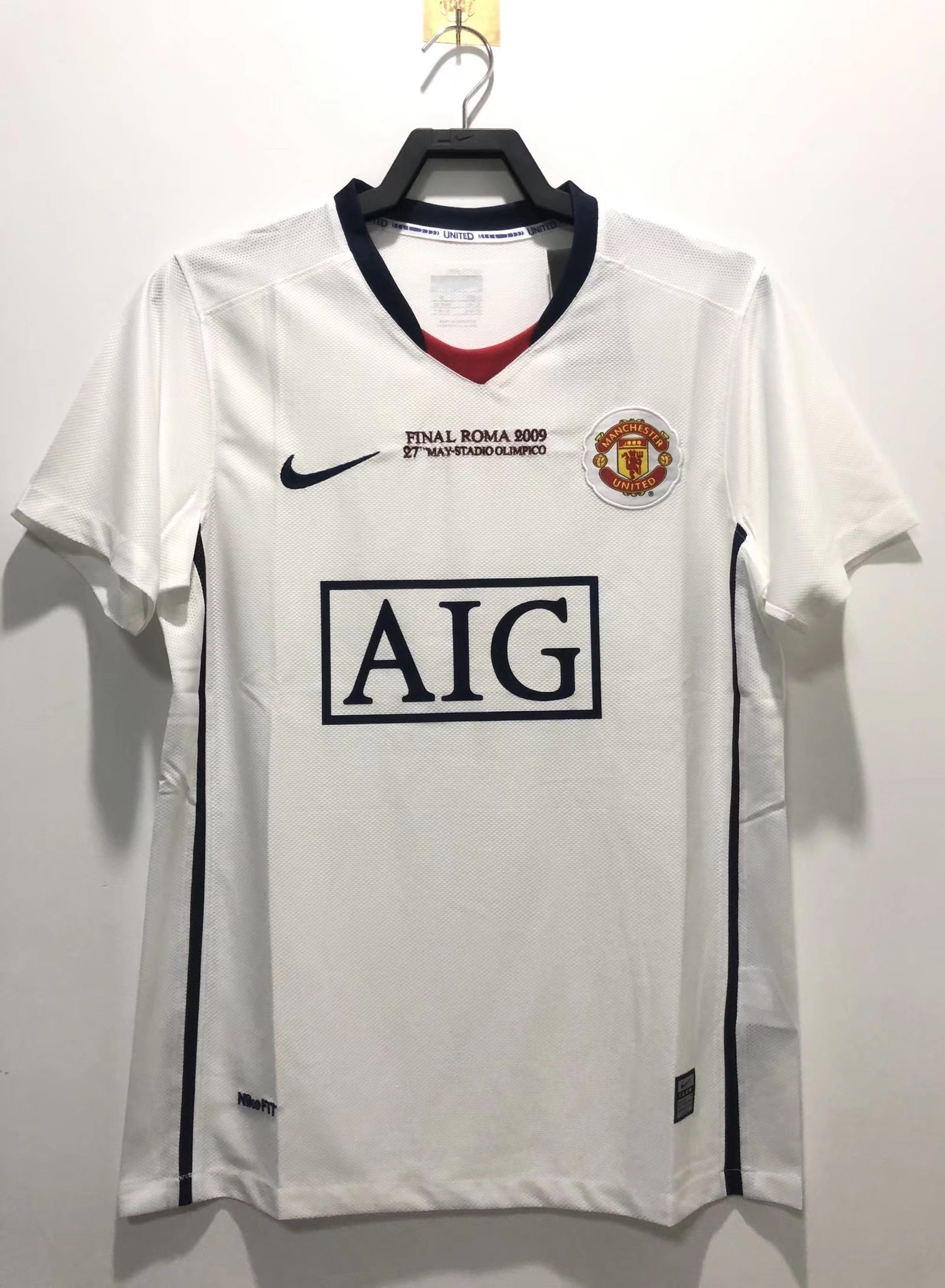 Manchester United 2008/09 Champions League Away Retro Men Jersey – White