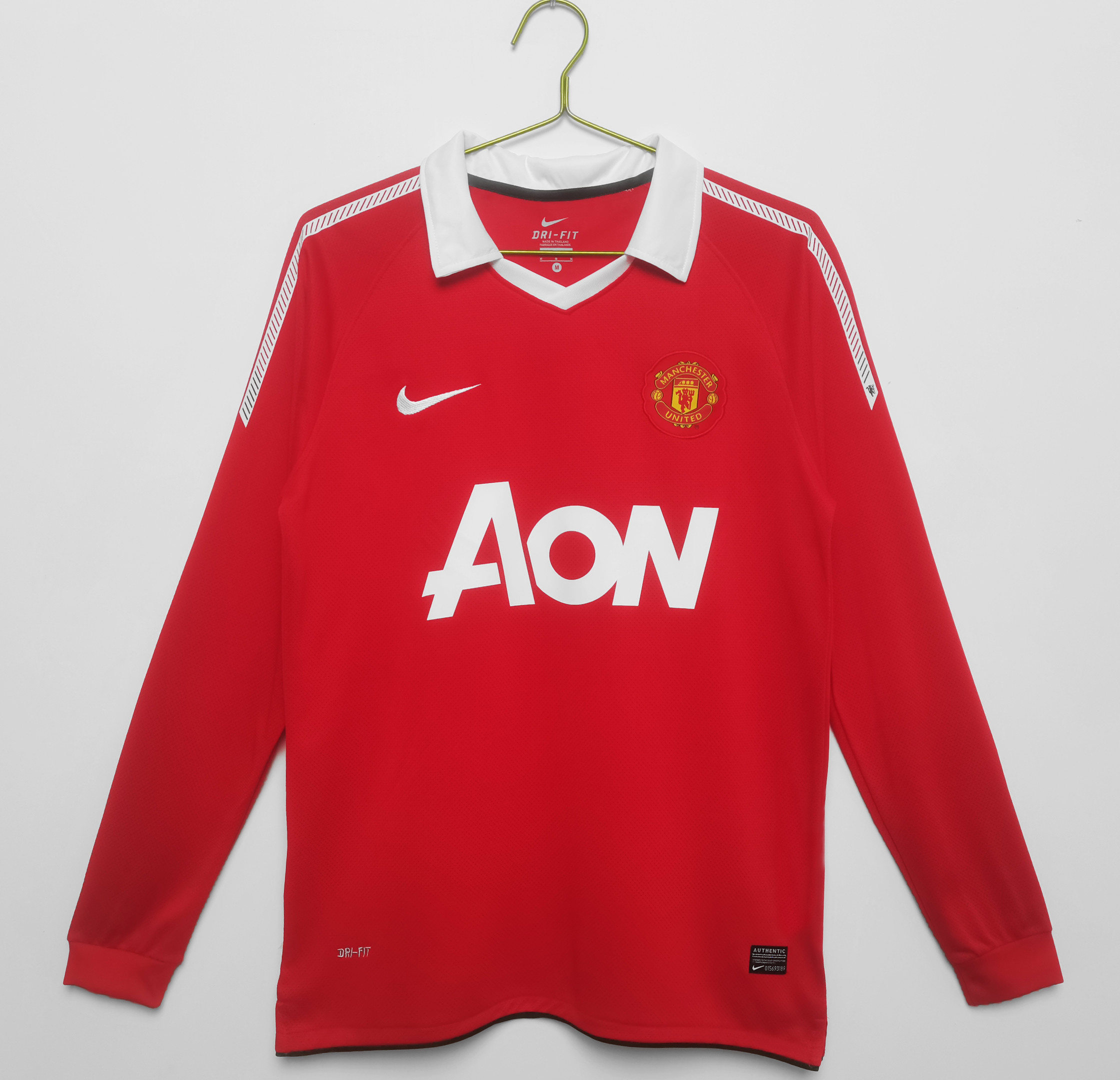 Manchester United 2010/11 Home Retro Long Sleeve Men Jersey – Red