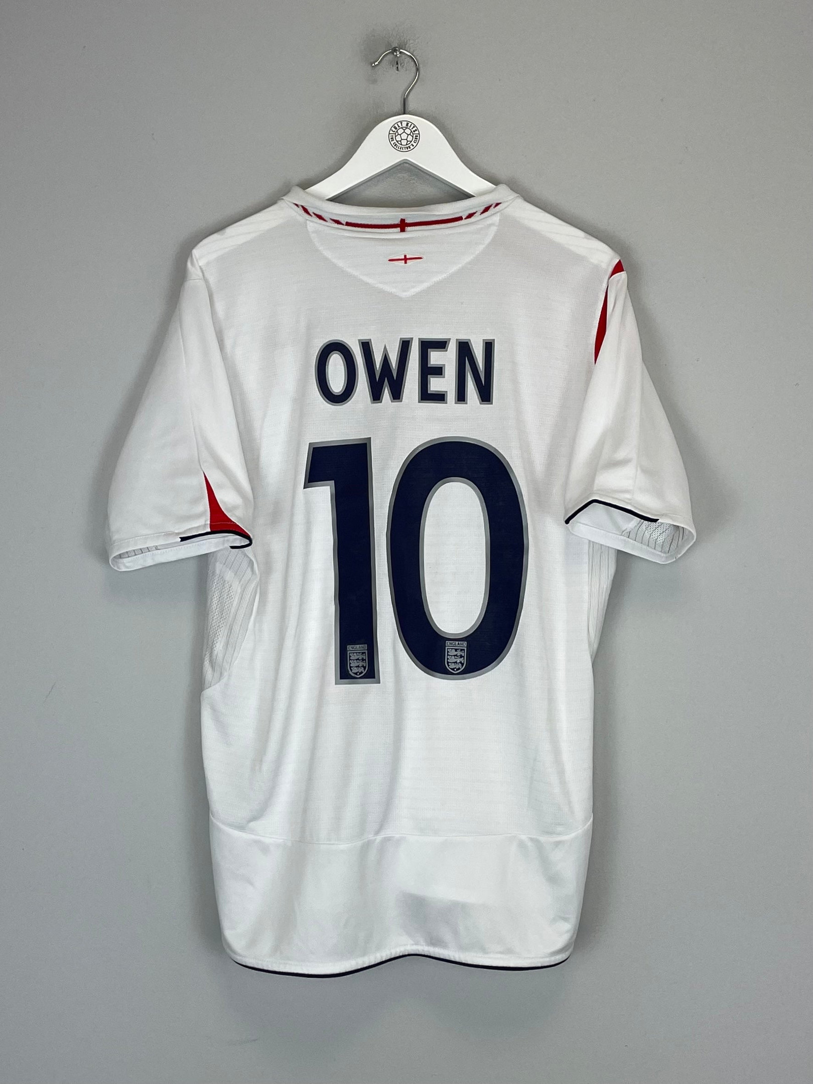Michael Owen 10 England National Team 2005/07 Home Men Retro Jersey – White