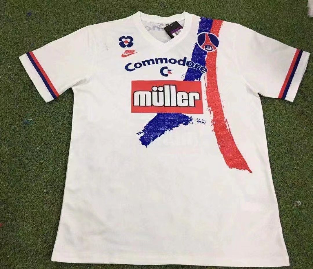 Paris Saint-Germain 1991/92 Away Retro Men Jersey – White