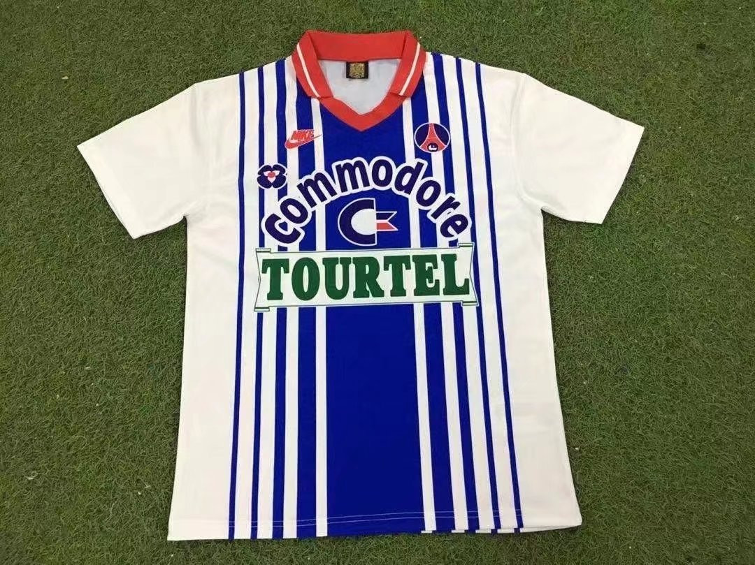 Paris Saint-Germain 1992/93 Away Retro Men Jersey – White