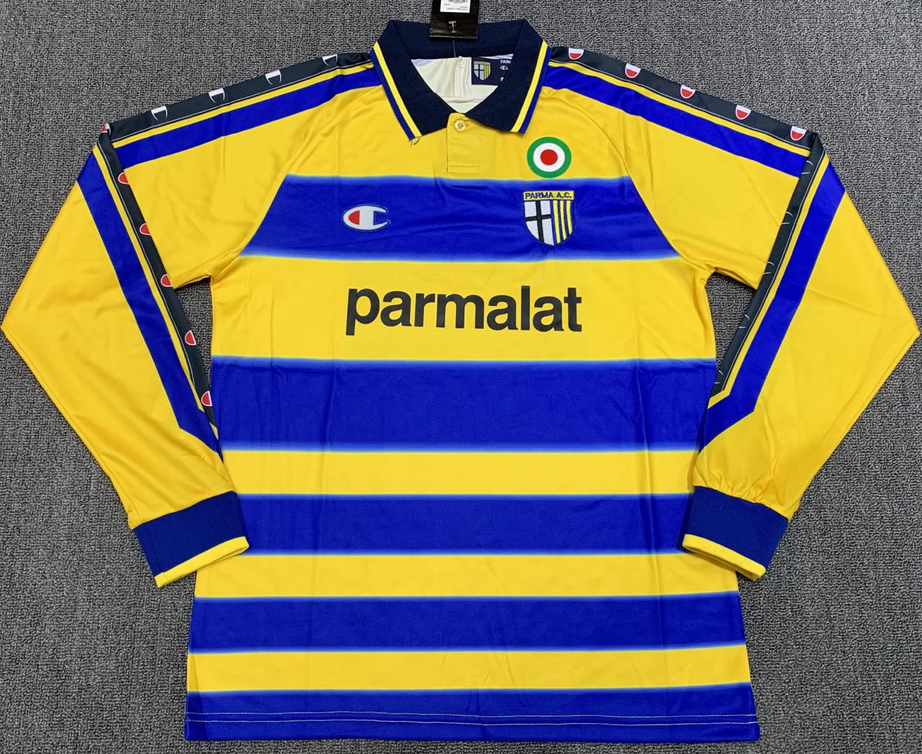 Parma Calcio 1999/2000 Home Retro Long Sleeve Men Jersey – Yellow