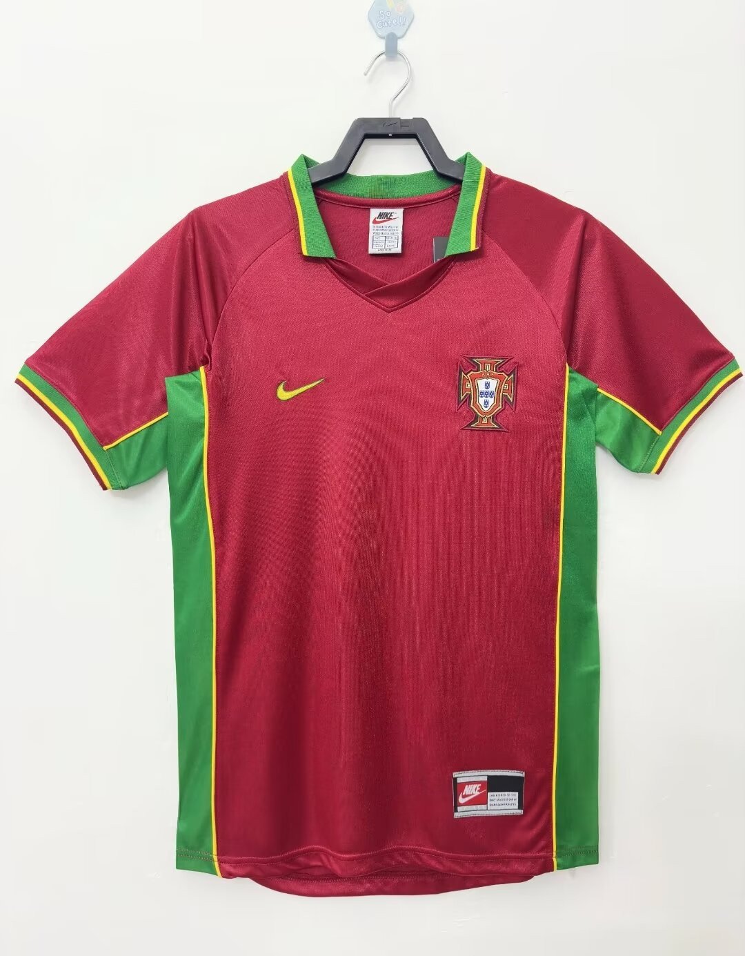 Portugal 1998 Home Retro Jersey – Men, Red