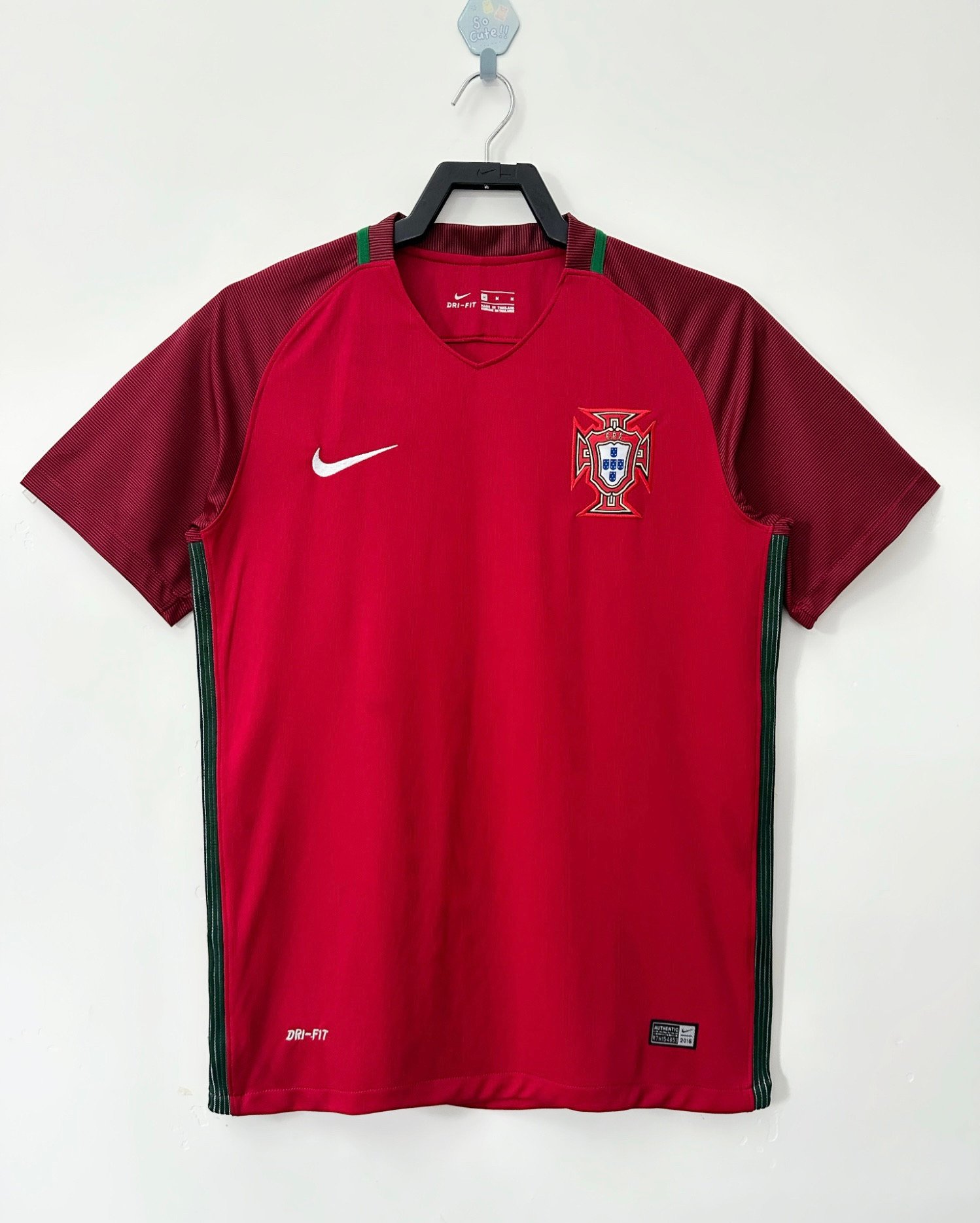 Portugal 2016 Home Retro Jersey – Men, Red