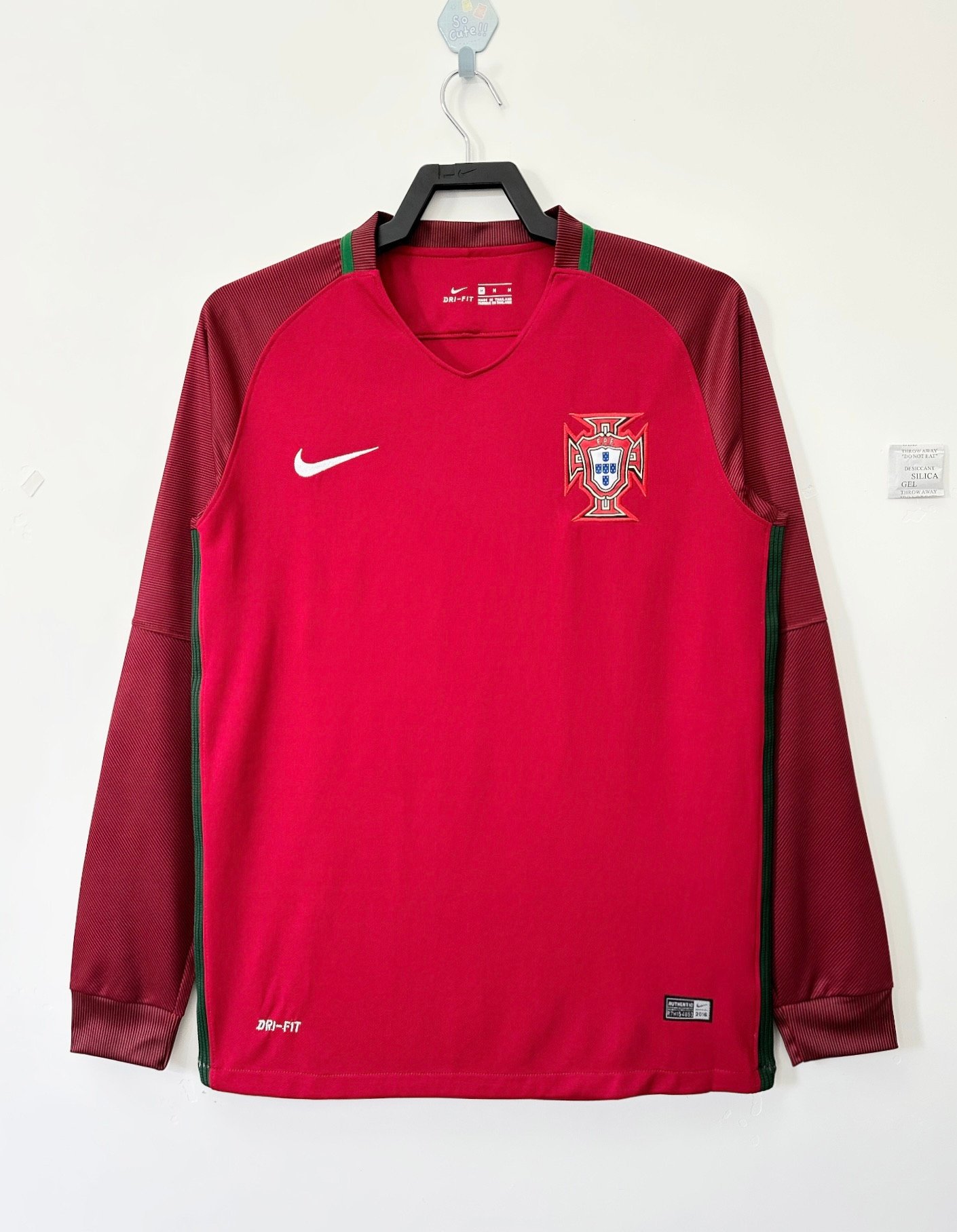 Portugal 2016 Home Retro Jersey Men – Long Sleeve, Red