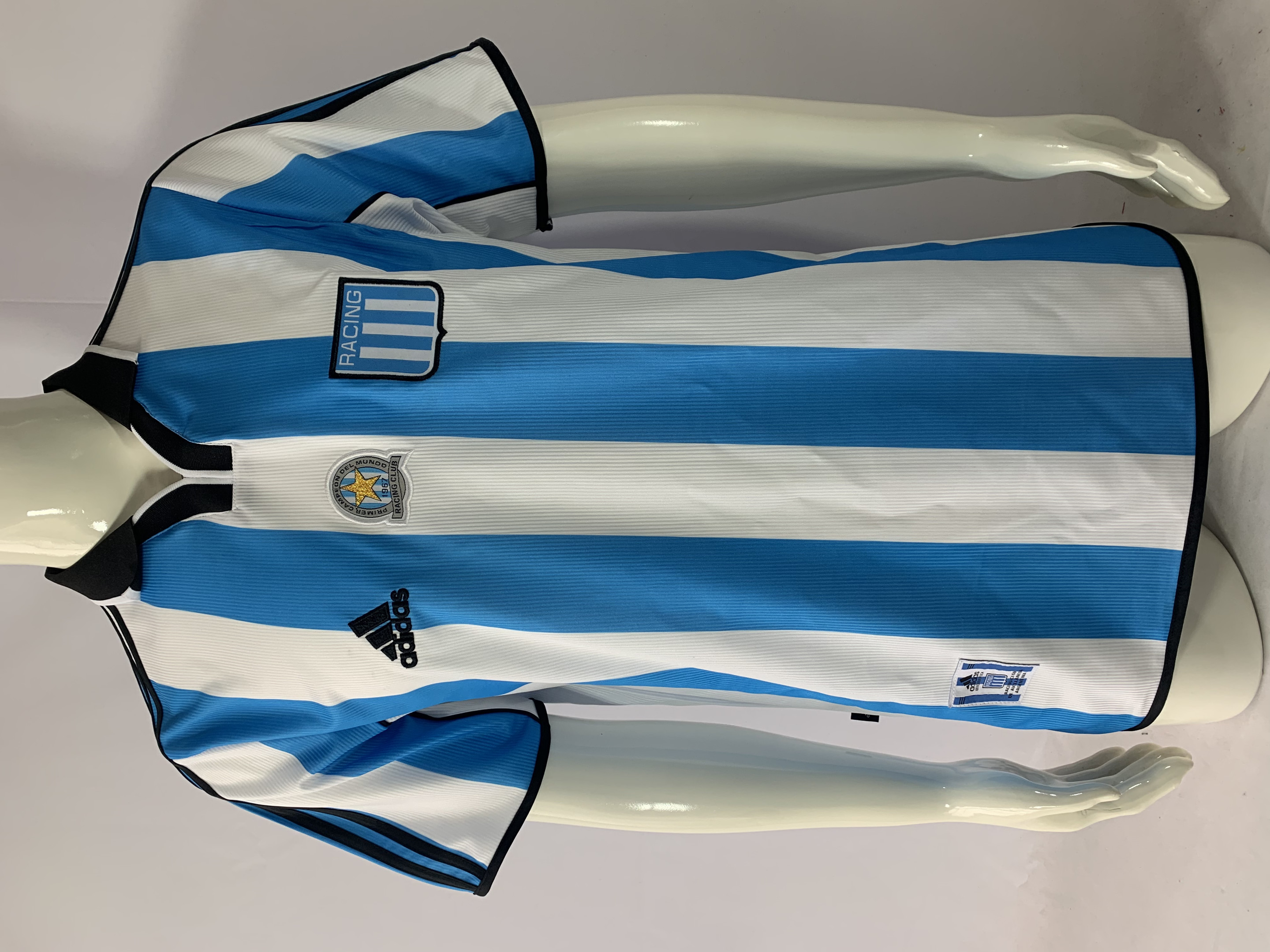 Racing Club de Avellaneda 2000/01 Home Retro Men Jersey – Sky Blue/White/Black