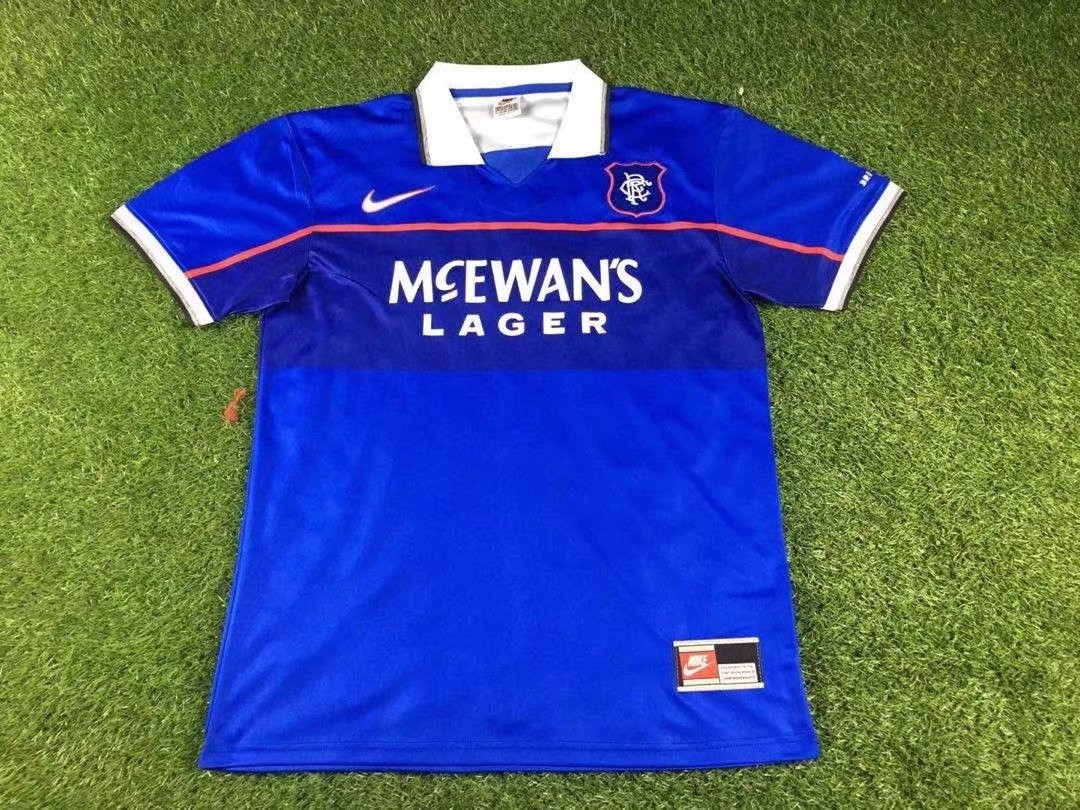 Rangers F.C. 1997/99 Home Retro Men Jersey – Blue