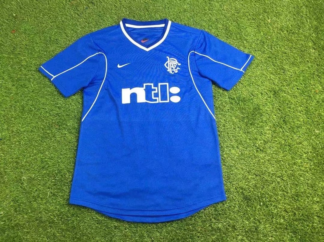 Rangers F.C. 1999/2001 Home Retro Men Jersey – Blue