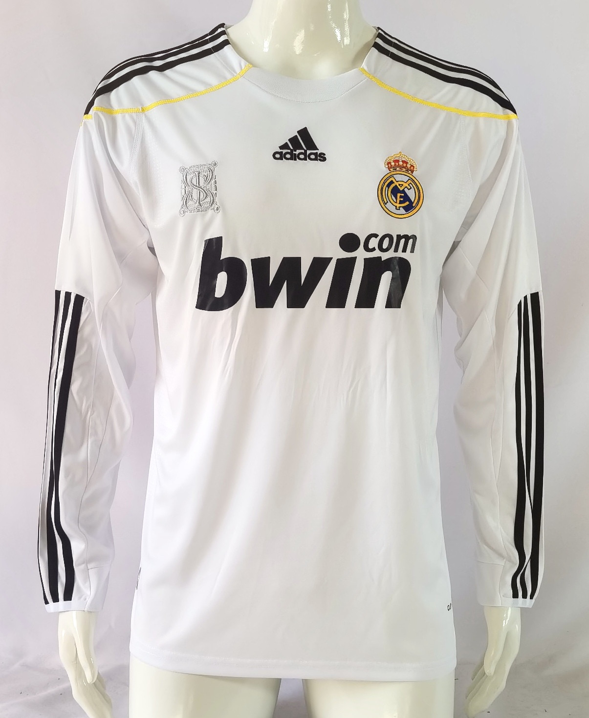 Real Madrid 2009/10 Home Retro Long Sleeve Men Jersey – White