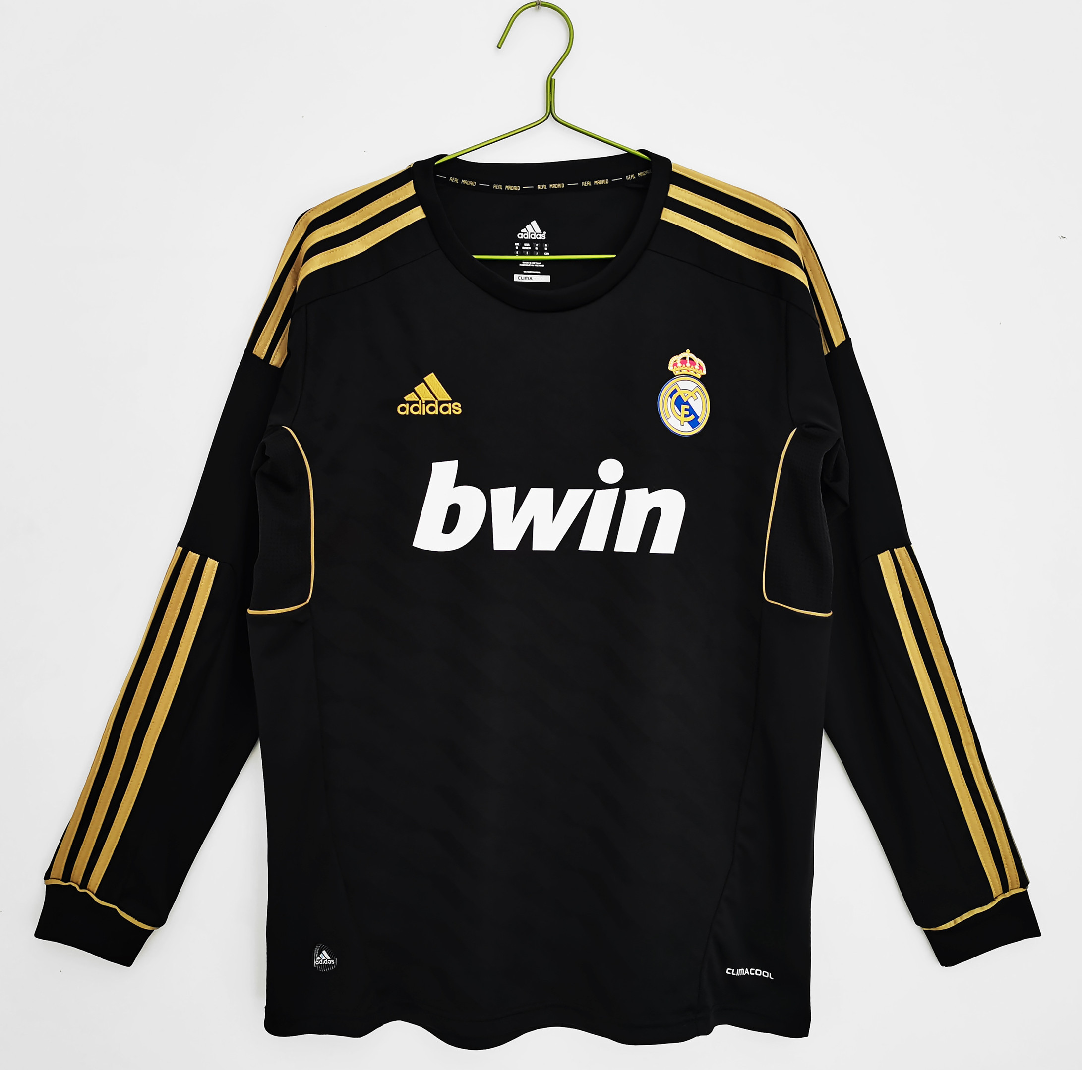 Real Madrid 2011/12 Away Retro Long Sleeve Men Jersey – Black