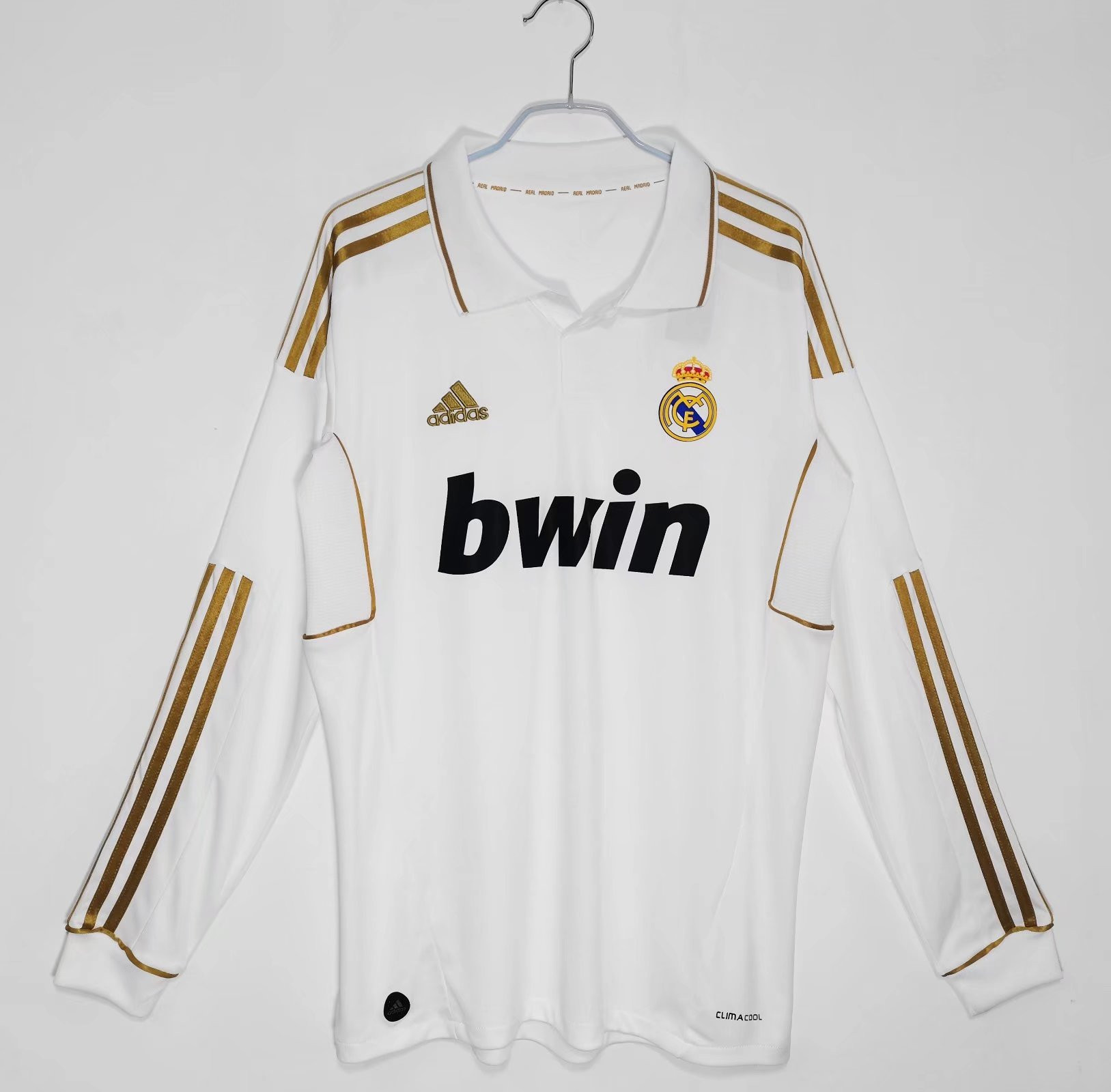 Real Madrid 2011/12 Home Retro Long Sleeve Men Jersey – White