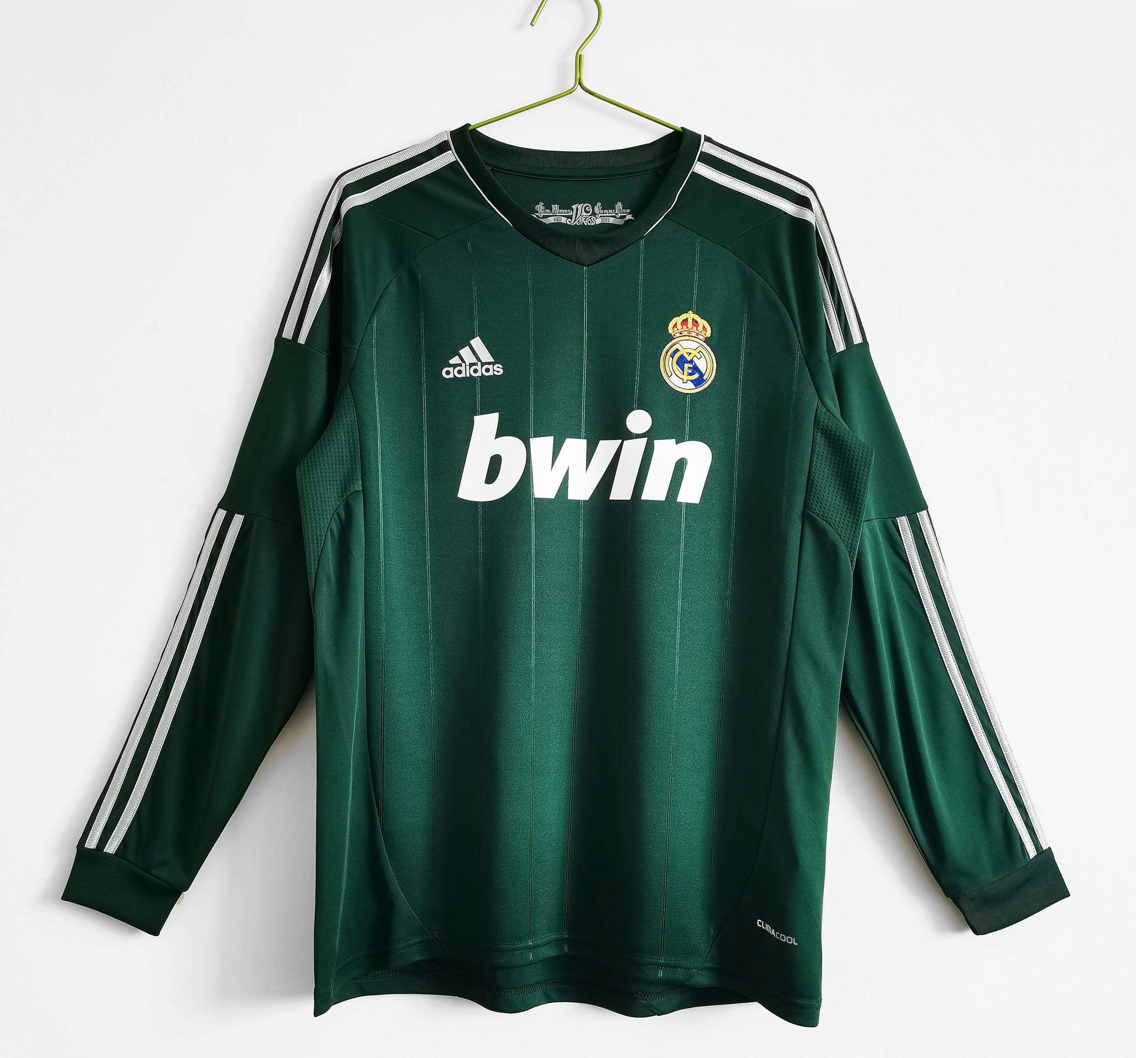 Real Madrid 2012/13 Third Retro Long Sleeve Men Jersey – Green