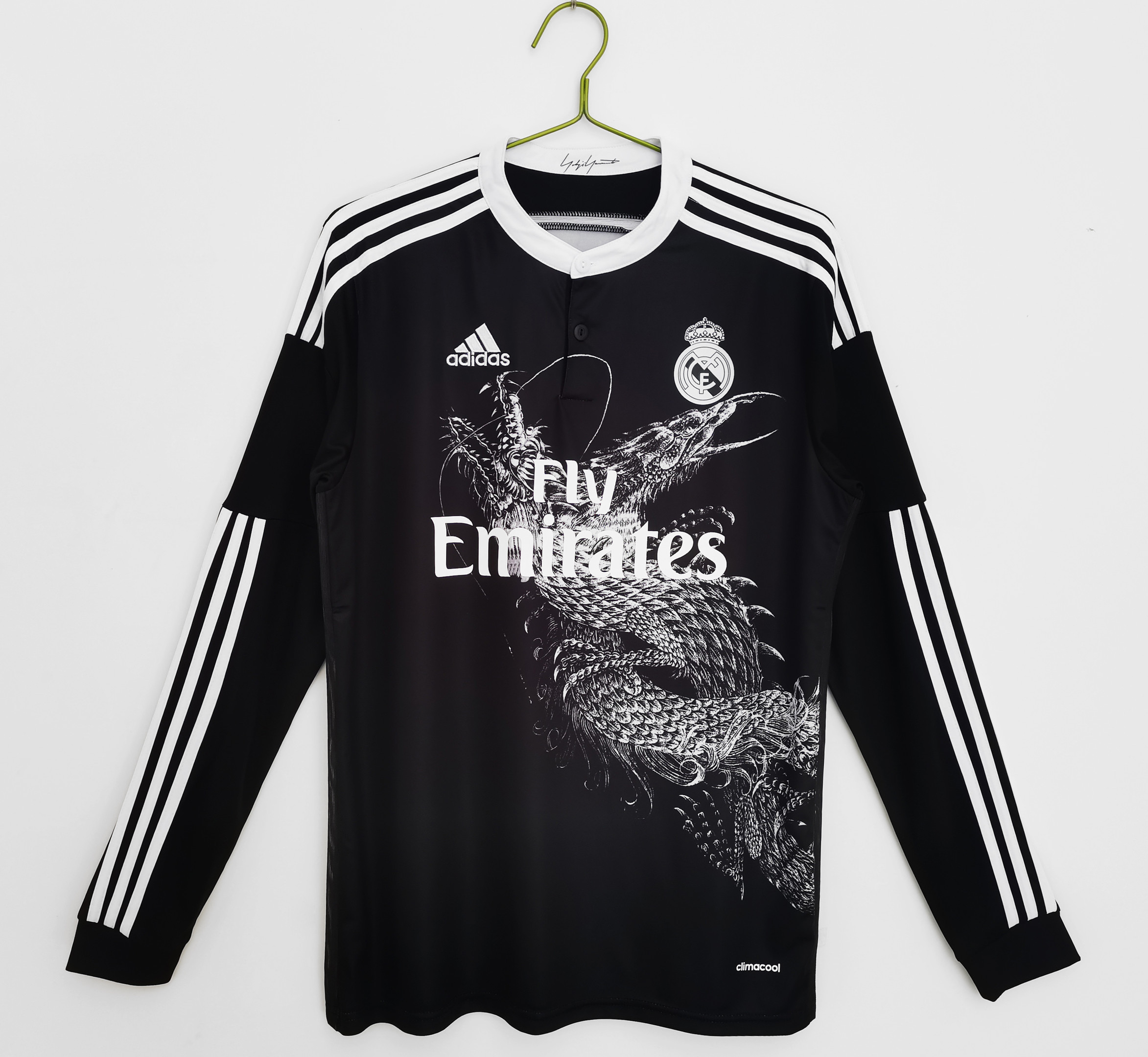 Real Madrid 2014/15 Third Retro Long Sleeve Men Jersey – Black
