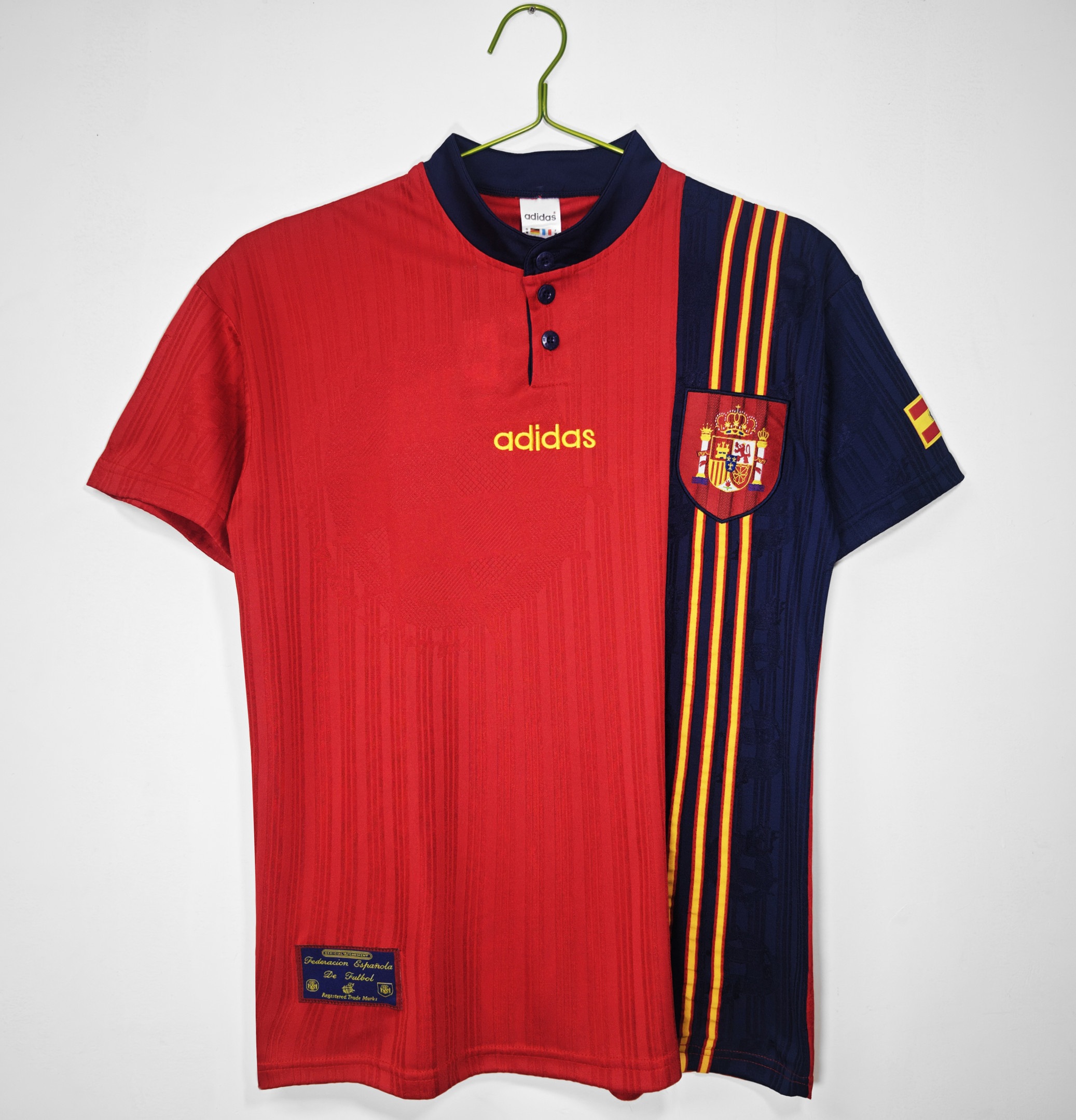 Spain 1996 Home Retro Men Jersey – Red