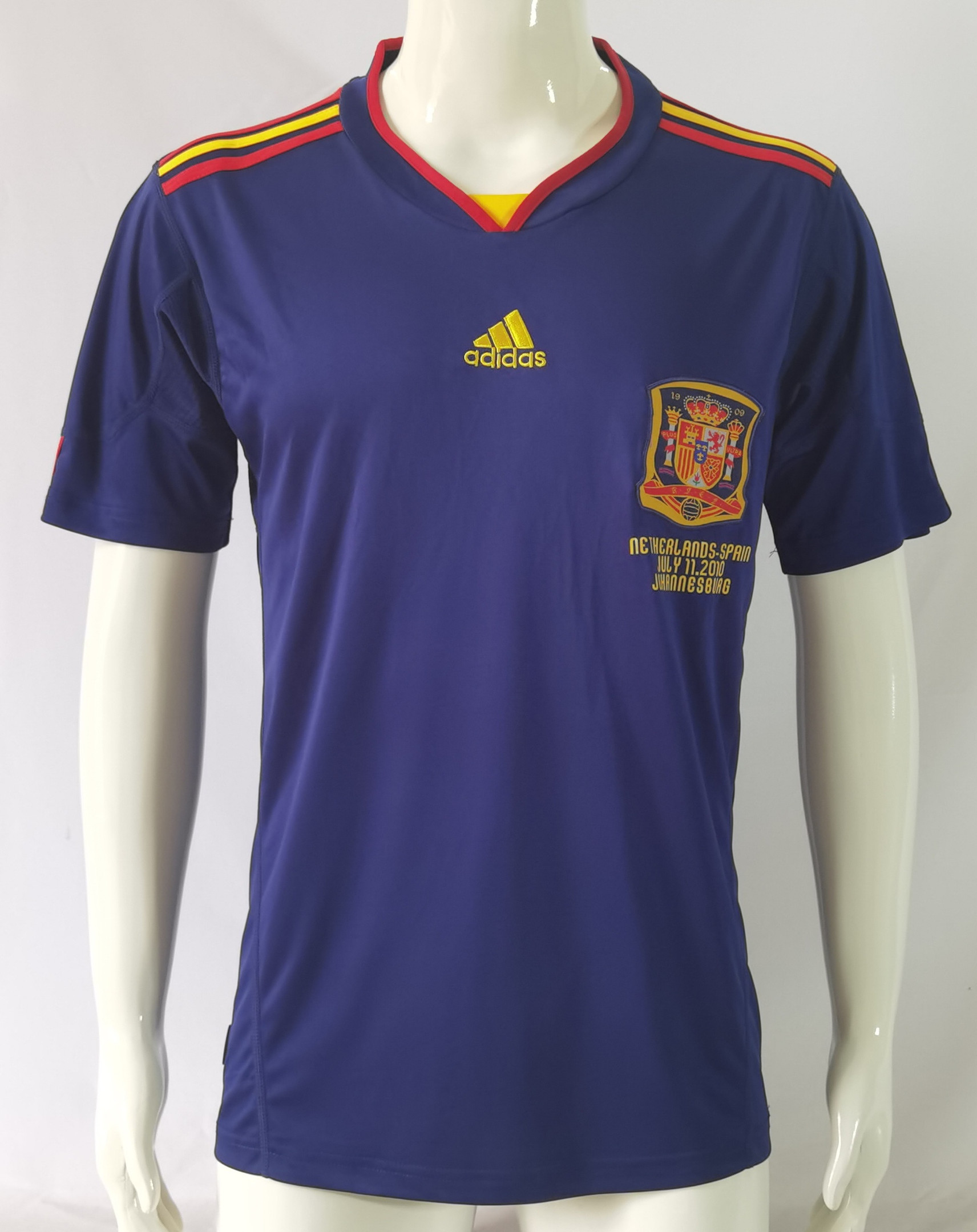 Spain 2010 Away Retro Men Jersey – Navy