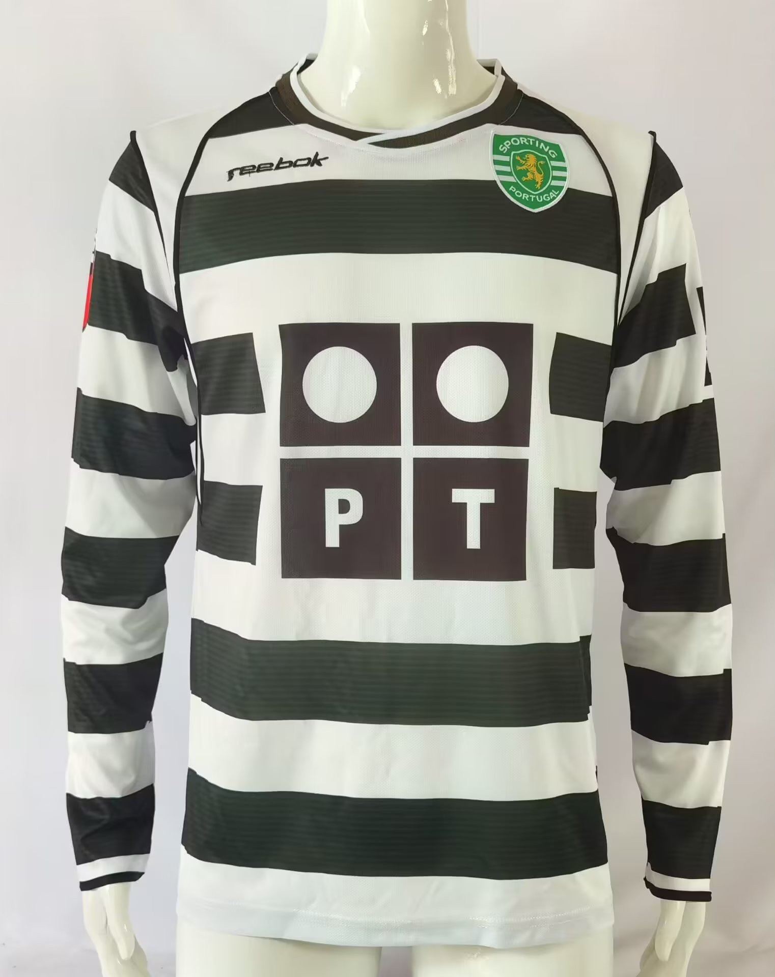 Sporting CP 2001/03 Home Retro Long Sleeve Men Jersey – White