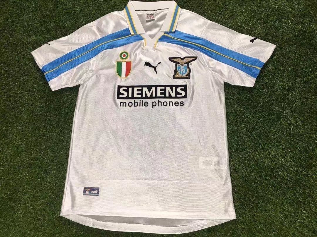 S.S. Lazio 2000/01 Home Retro Men Jersey – White